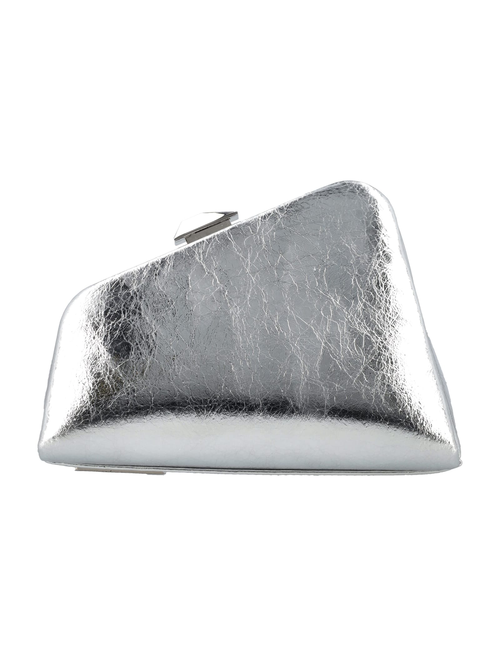 Shop Attico Midnight Clutch In Silver