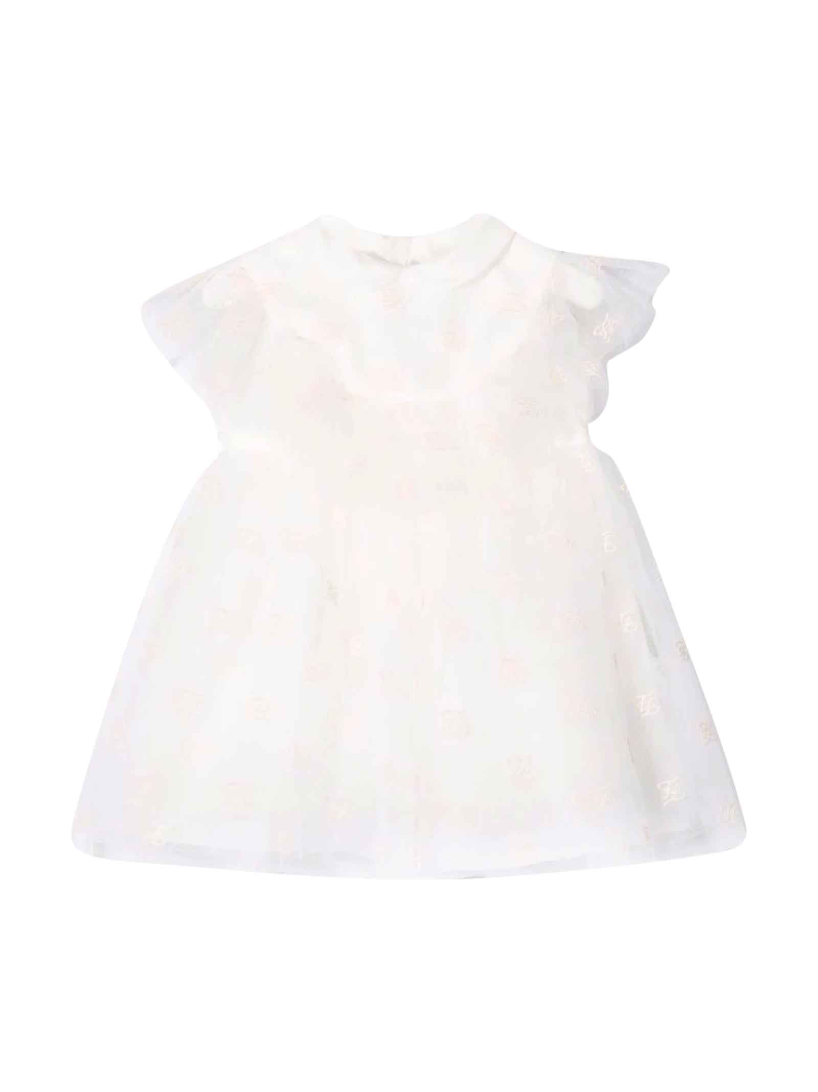 Fendi Newborn White Dress