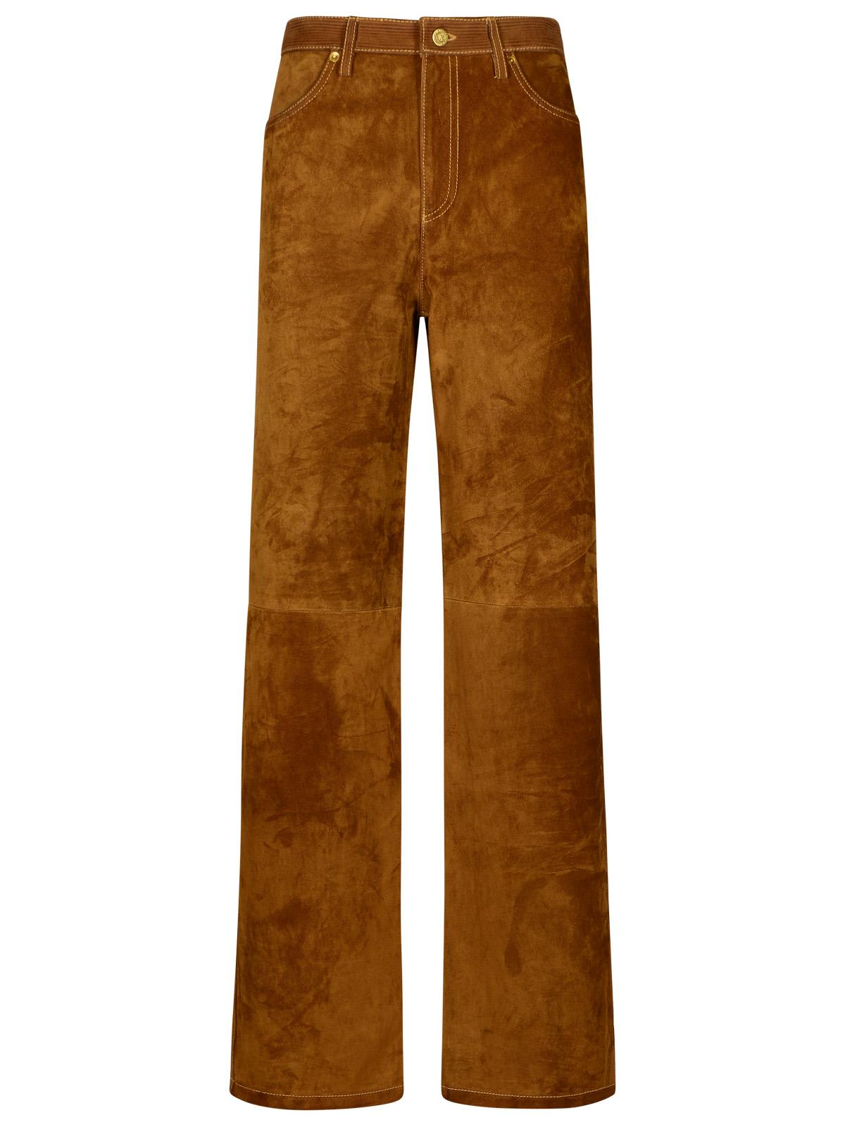 Brown Cowhide Trousers