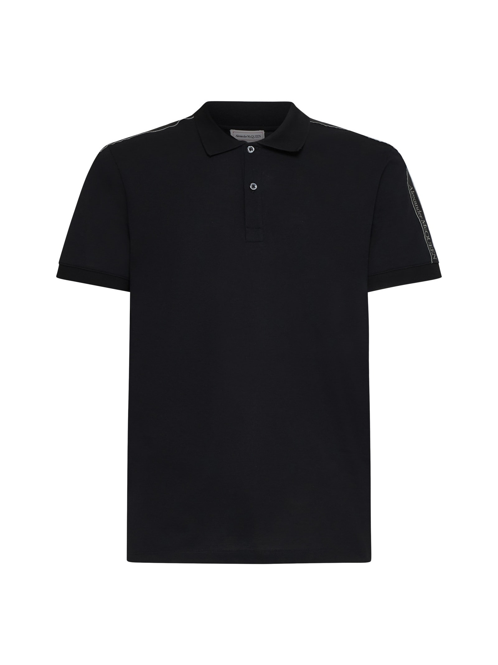 Shop Alexander Mcqueen Polo Shirt In Black