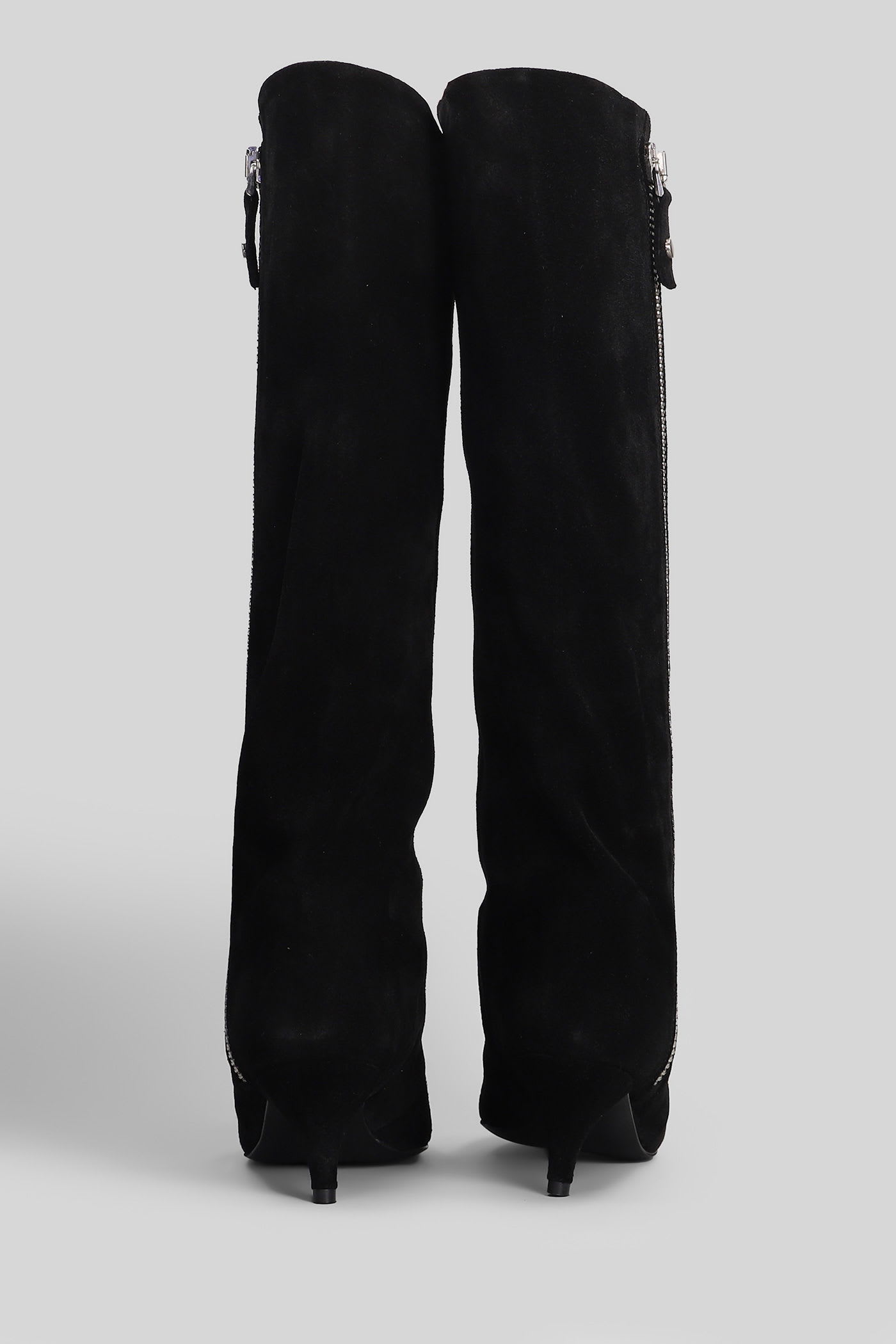 Alchimia High Heels Boots In Black Suede In Black