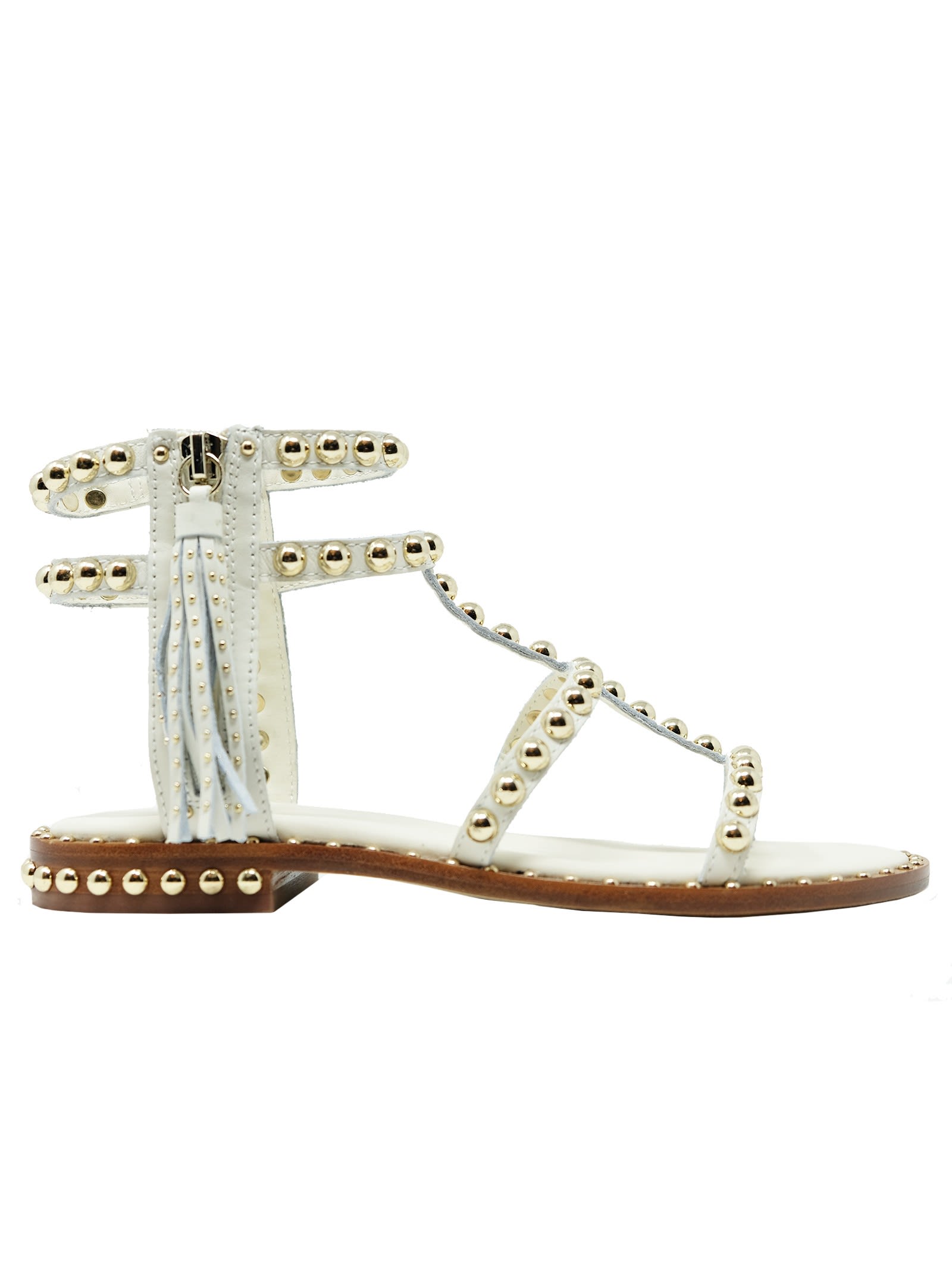 ASH CREAM LEATHER POWER-003 SANDALS,SS21-M-130029-003