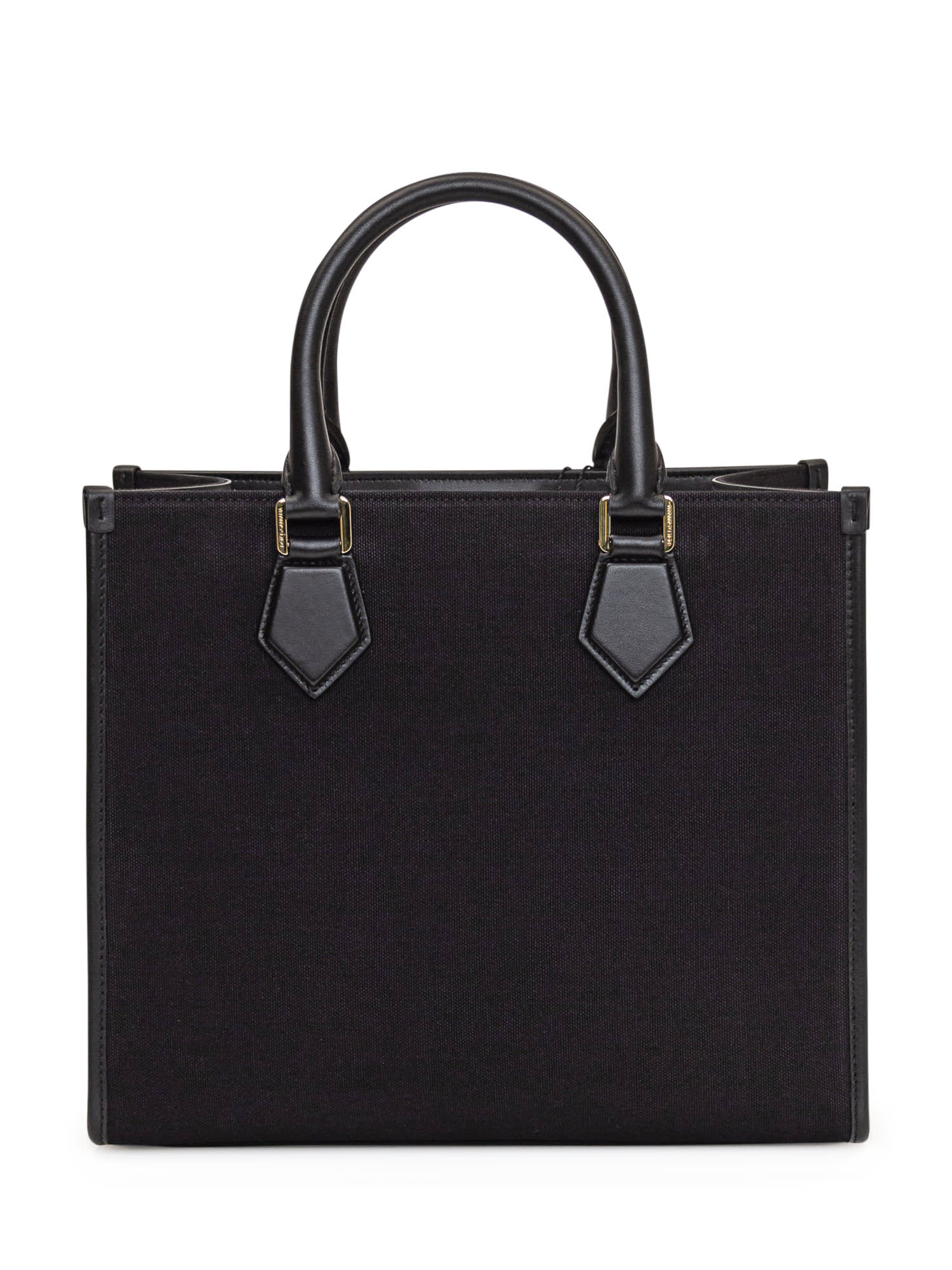 Dolce & Gabbana Shopping Canvas Bag In Nero