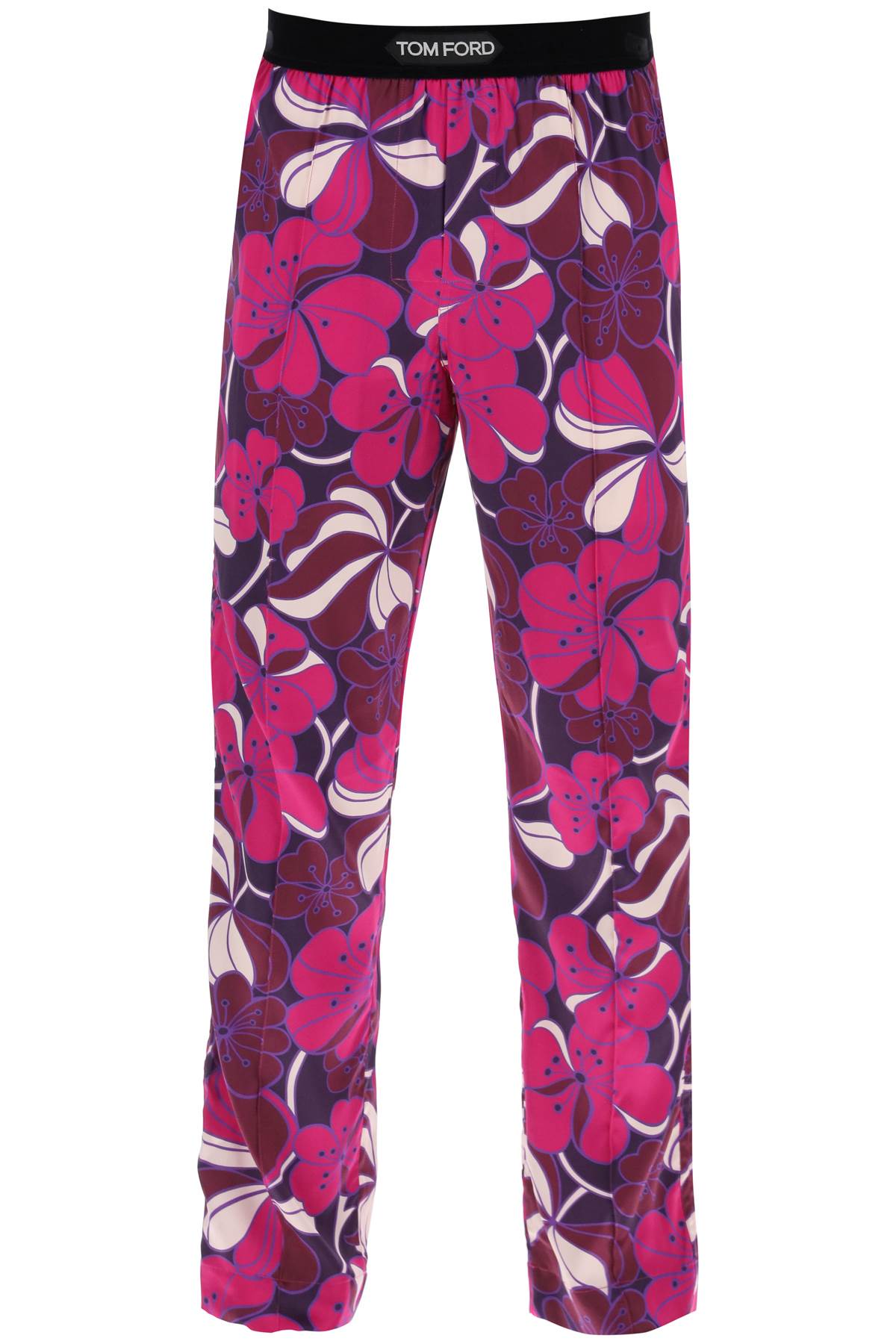 Pajama Pants In Floral Silk