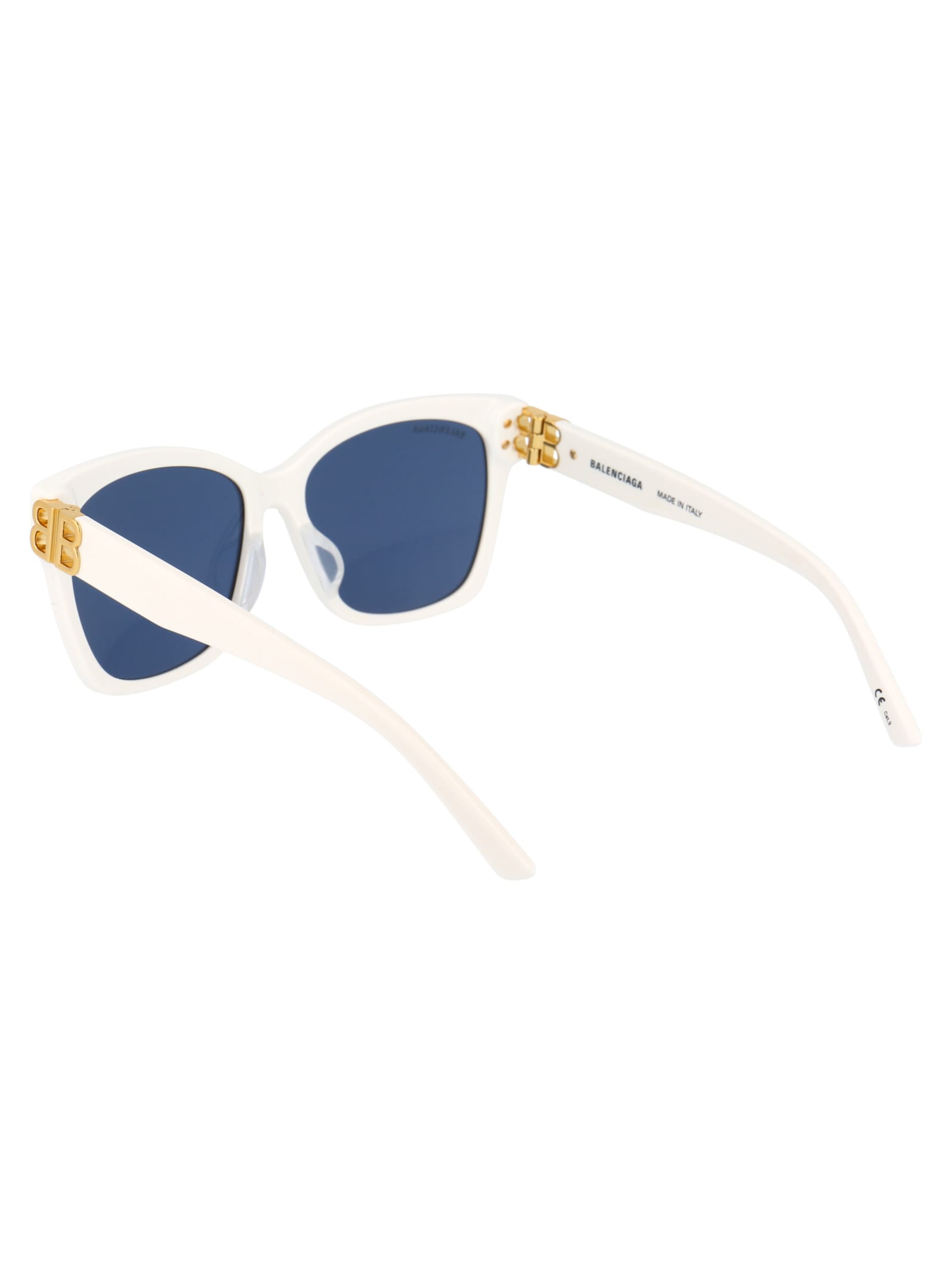 Shop Balenciaga Bb0102sa Sunglasses In 004 White Gold Blue