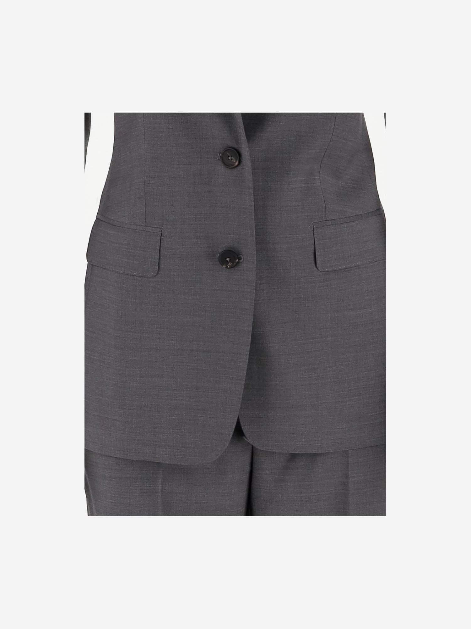 Shop Tagliatore Stretch Virgin Wool Suit In Grey