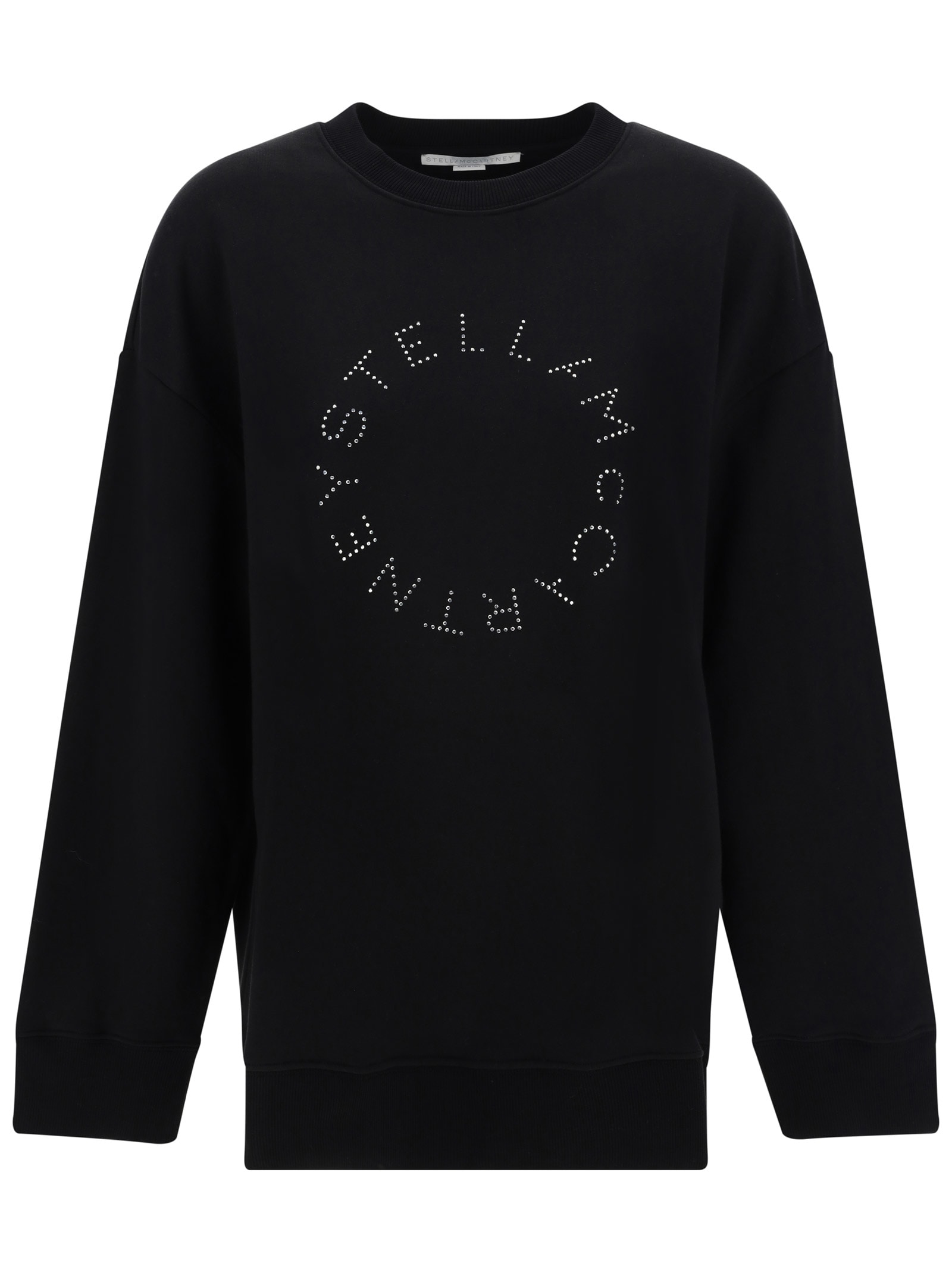 Shop Stella Mccartney Rhinestone Sweatshirt In Black