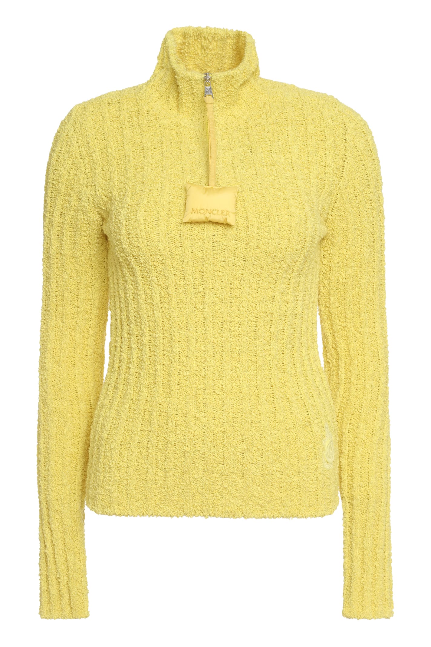 Shop Moncler Genius 1 Moncler Jw Anderson - Tricot Knit Turtleneck Pullover In Yellow