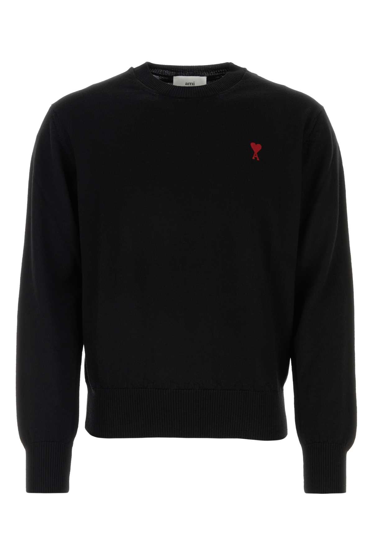 Shop Ami Alexandre Mattiussi Black Wool Sweater