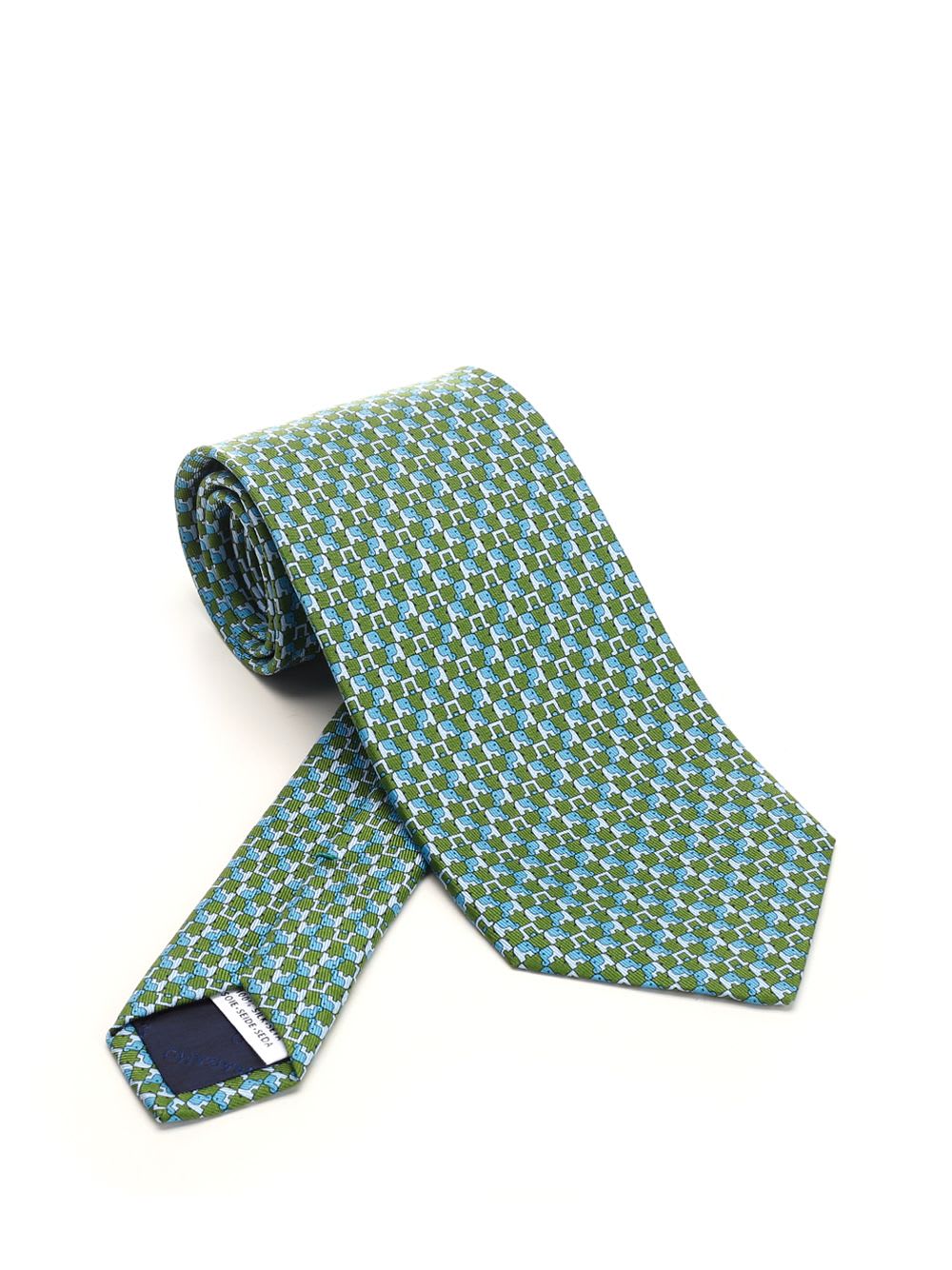 Shop Ferragamo Silk Tie In Green