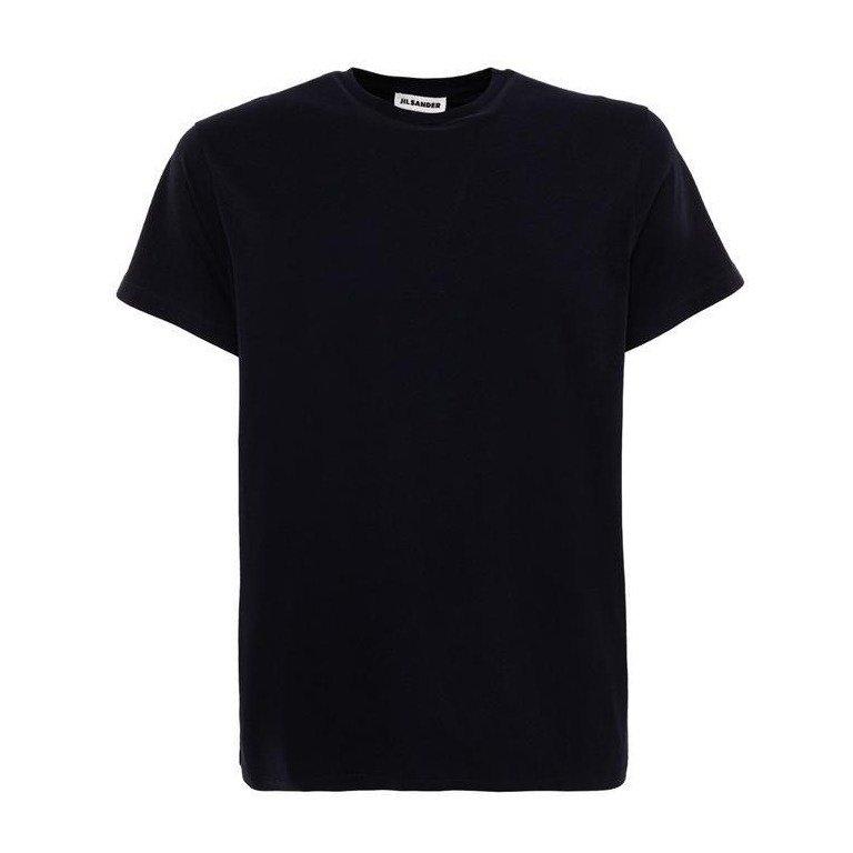 Shop Jil Sander Crewneck Short-sleeved T-shirt In Blu Notte
