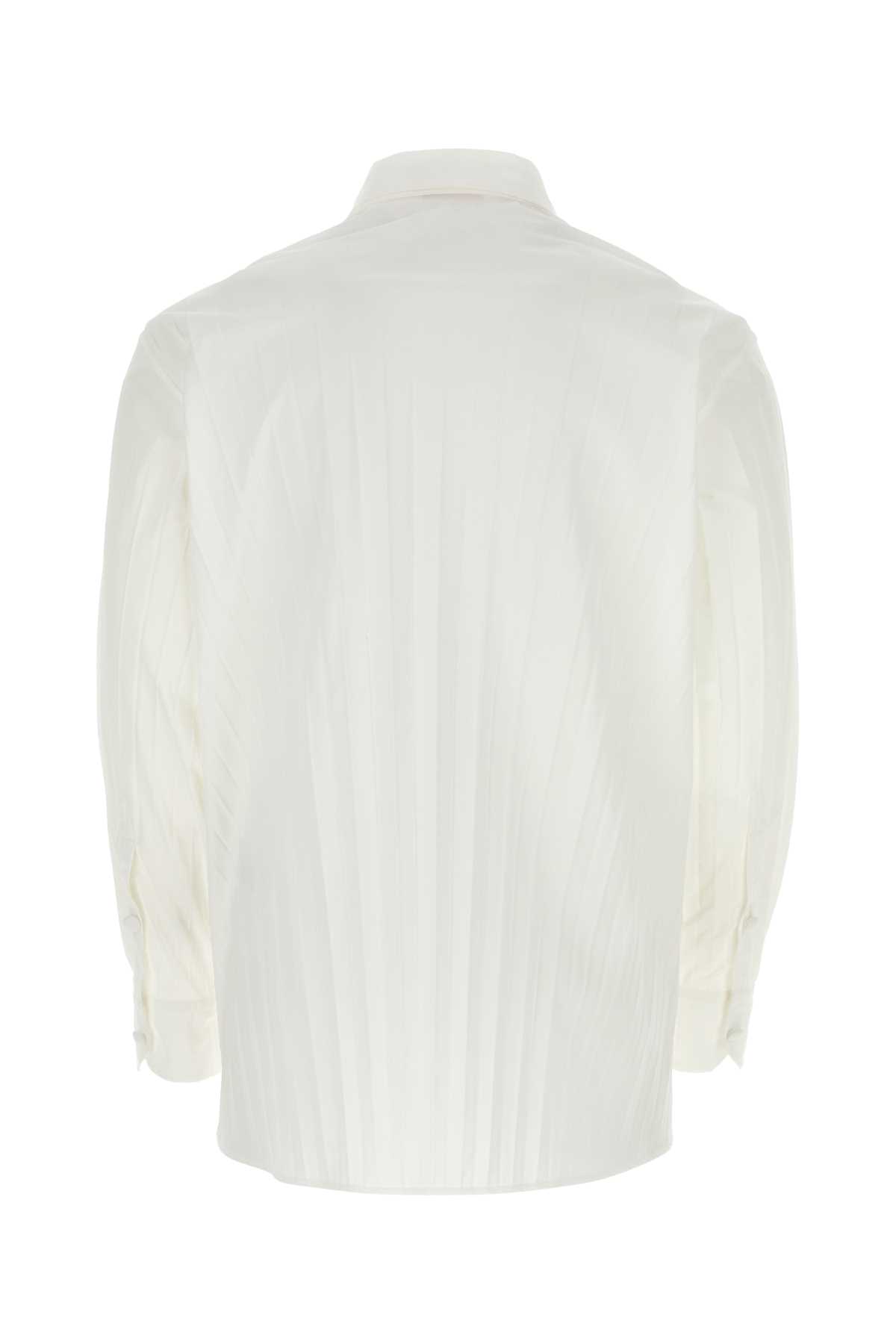 Valentino White Tech Nylon Oversize Shirt