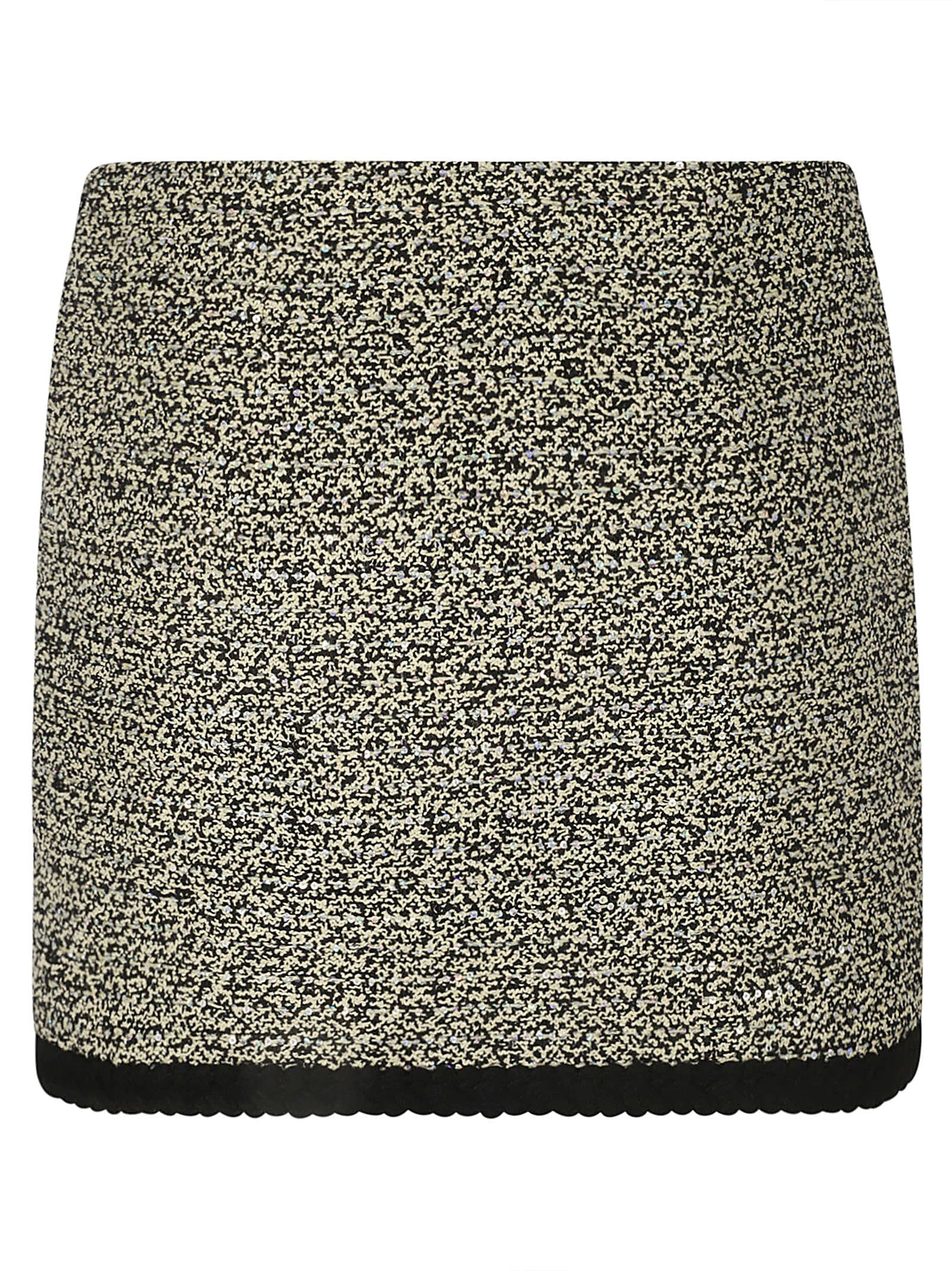 Alessandra Rich Knitted Skirt In Yellow