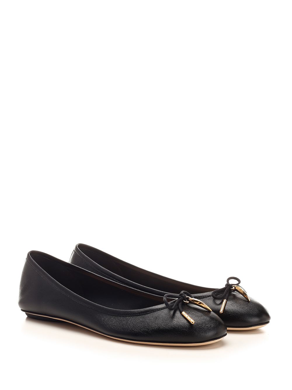 Shop Chloé Iris Flat Shoes In Black