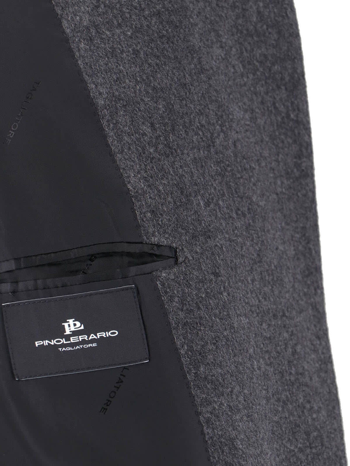 Tagliatore Cappotto D Petto Rever A Lancia Lana Spinata In Gray