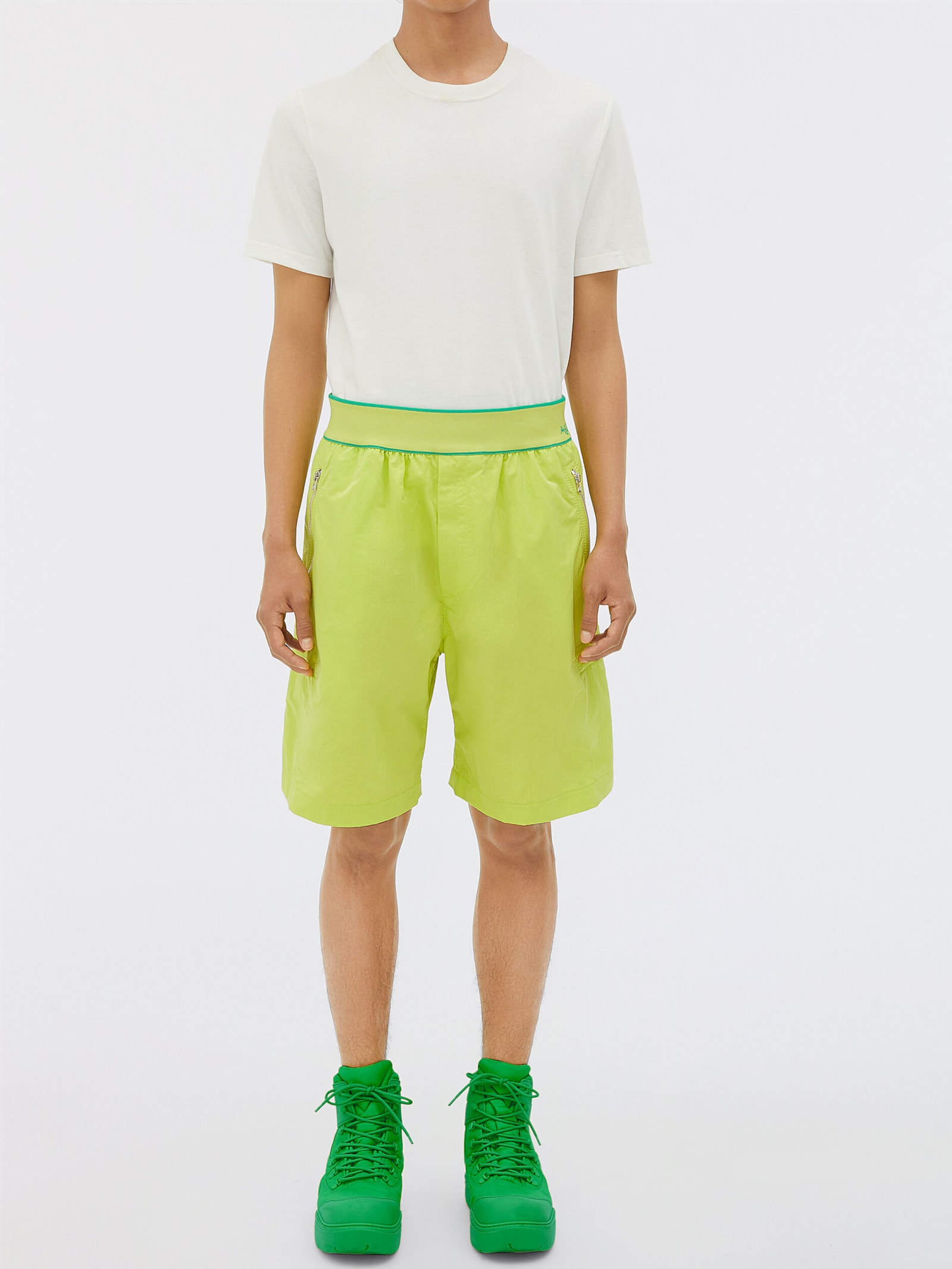 Lime Cargo Bermuda Shorts