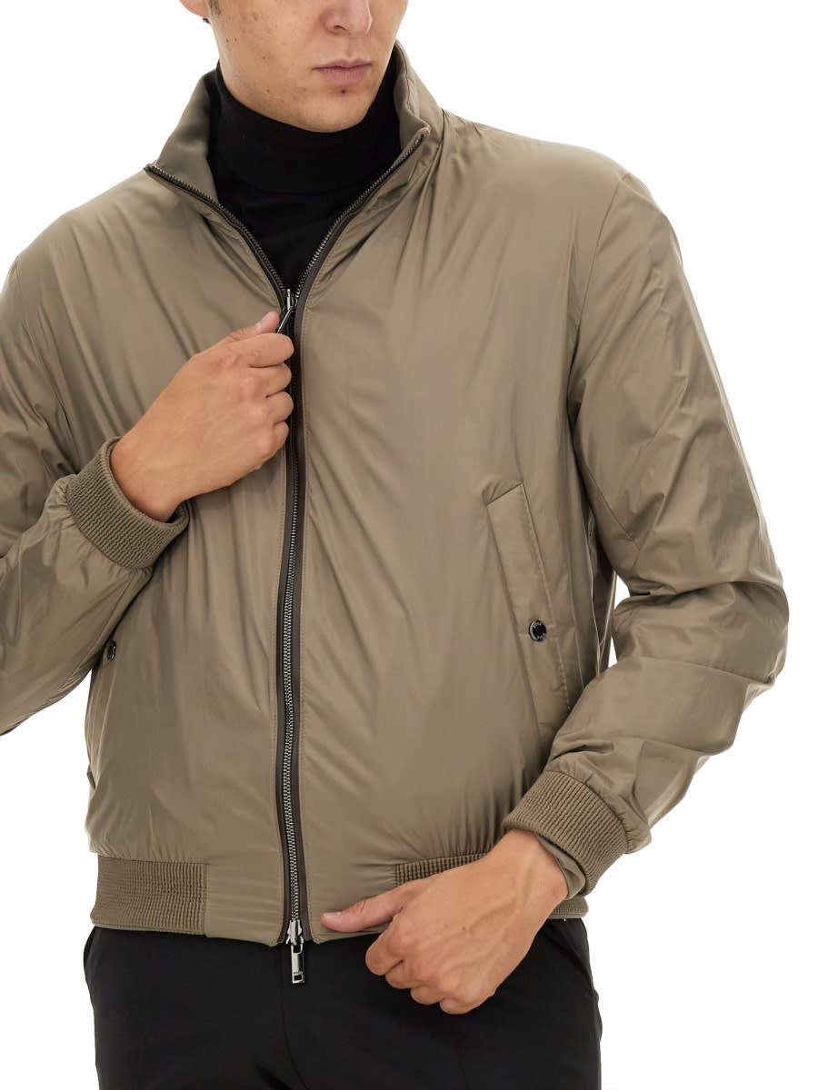 Shop Hugo Boss Jacket With Zip In Green