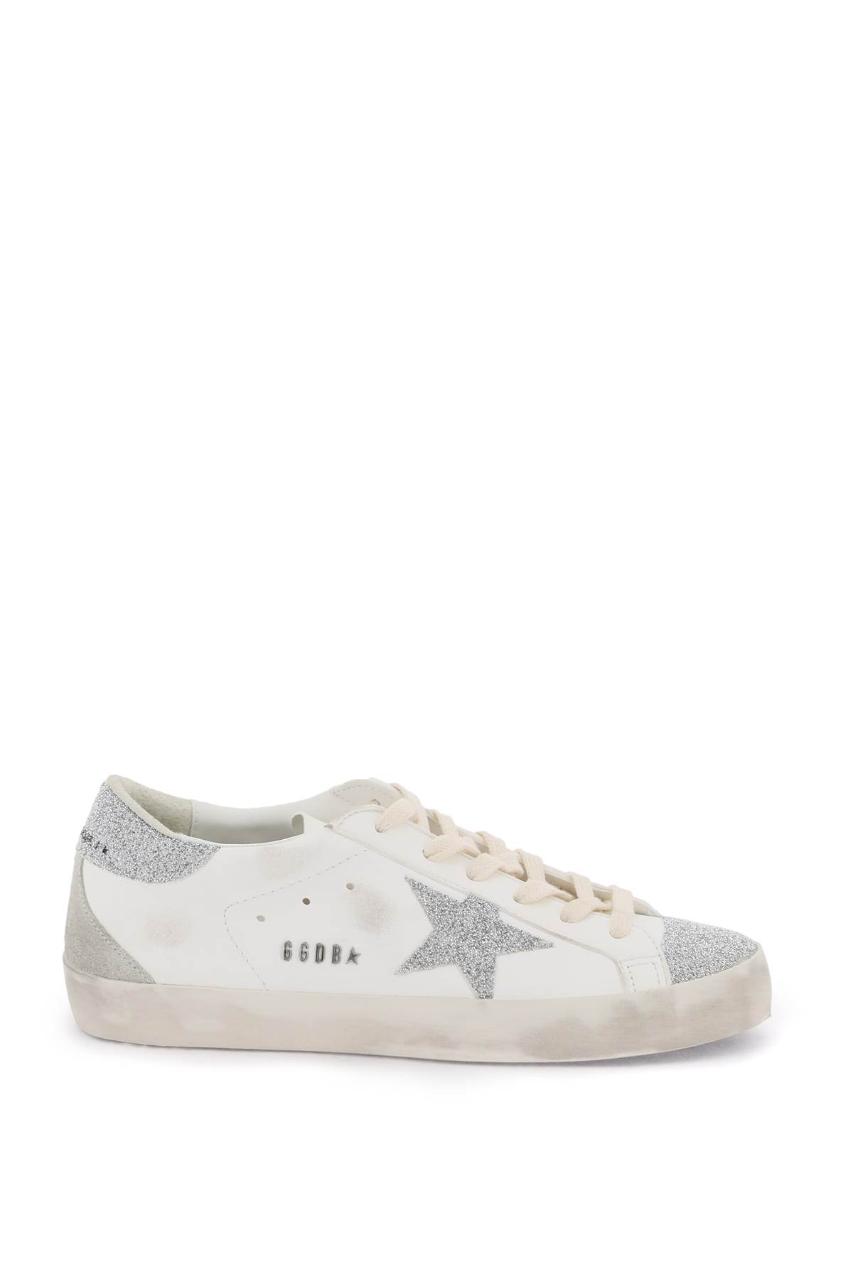 GOLDEN GOOSE SUPER-STAR SNEAKERS WITH GLITTER