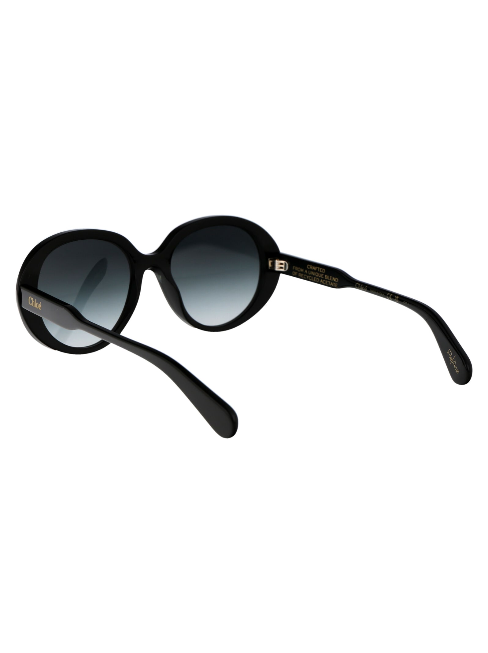Shop Chloé Ch0221s Sunglasses In 001 Black Black Grey