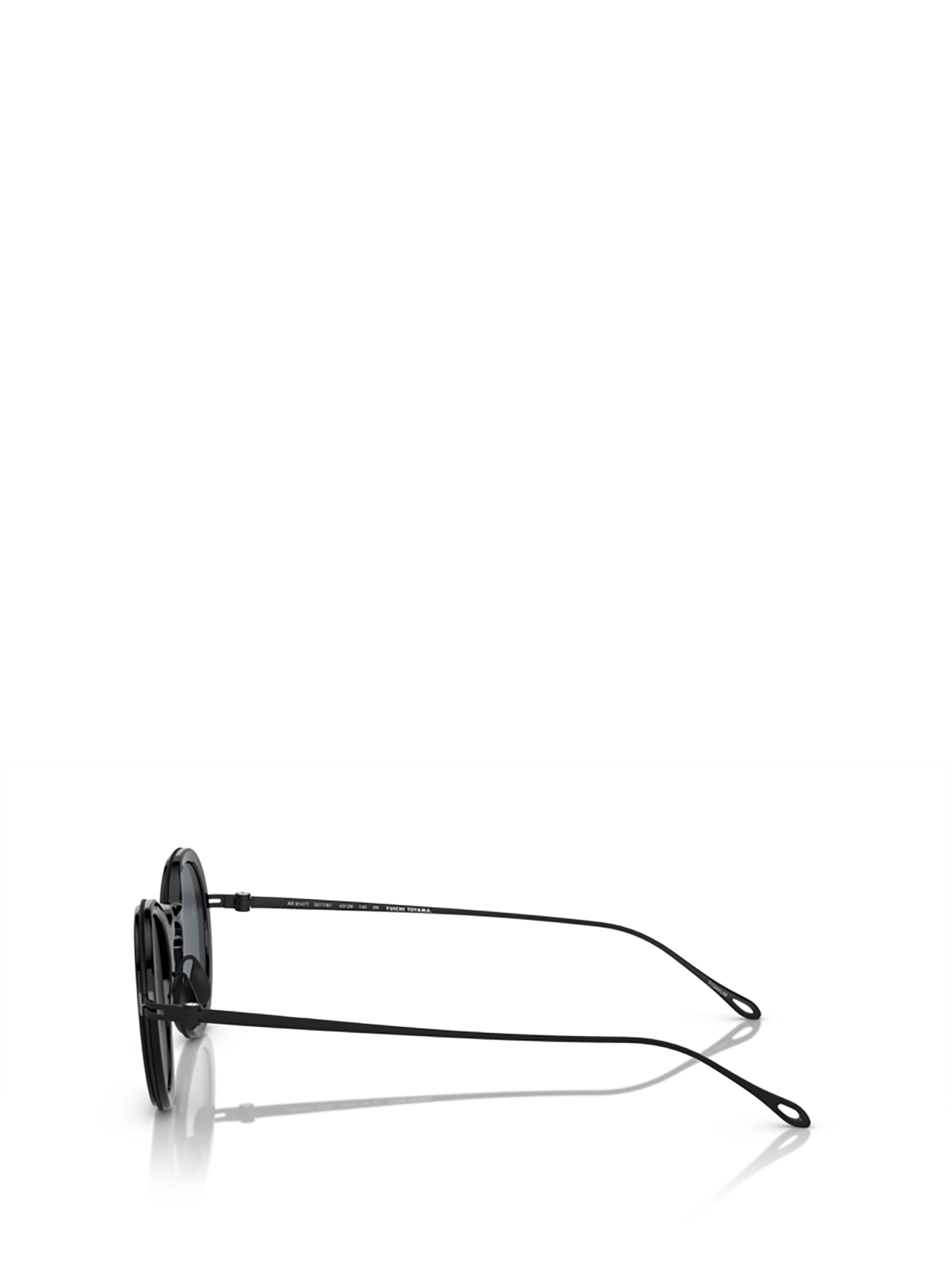 Shop Giorgio Armani Ar6147t Shiny Black Sunglasses