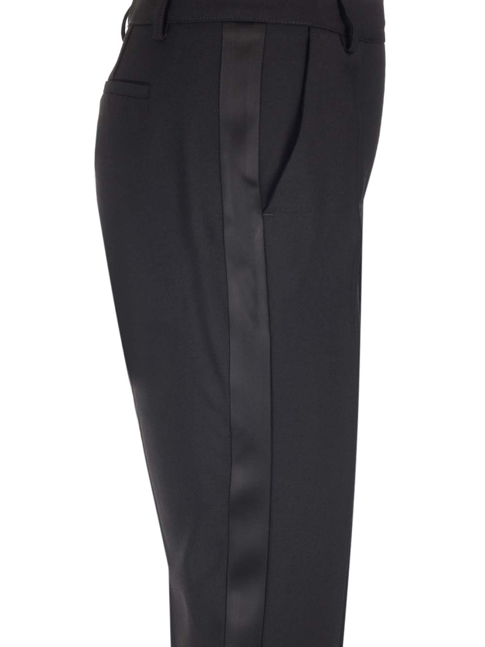 Shop P.a.r.o.s.h Sallia Tuxedo Trousers In Black