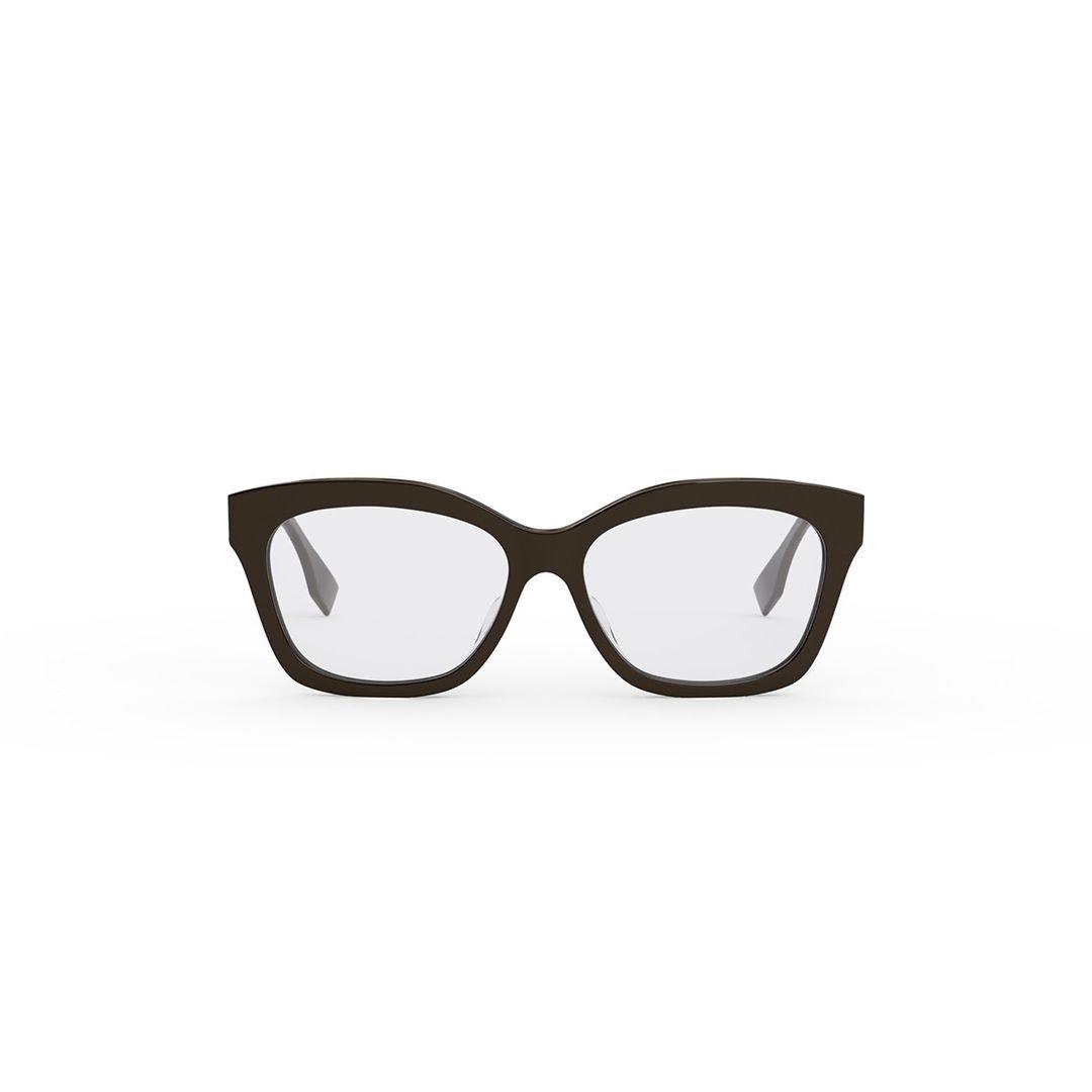 Fendi Oval Frame Glasses In Brown