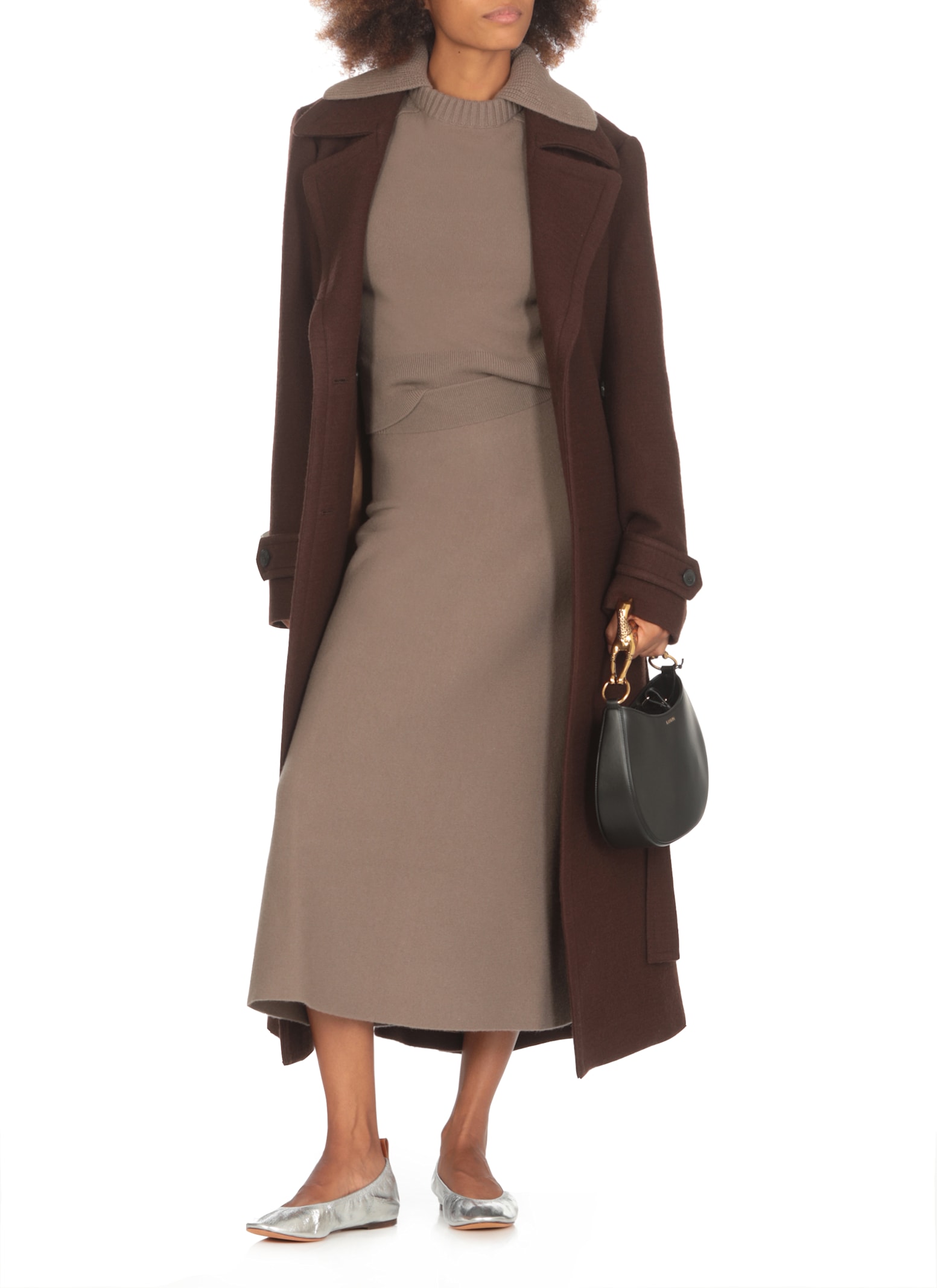 Shop Lanvin Virgin Wool And Cashmere Sweater In Brown