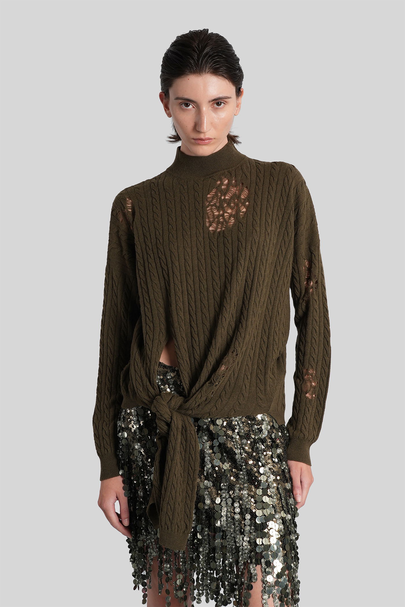 Blumarine Knitwear In Green Polyamide In Green
