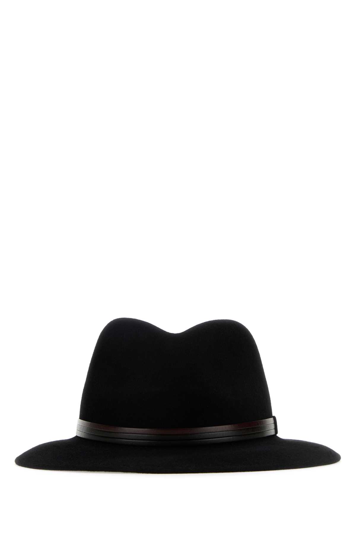 Shop Borsalino Black Velour Hat In Unico