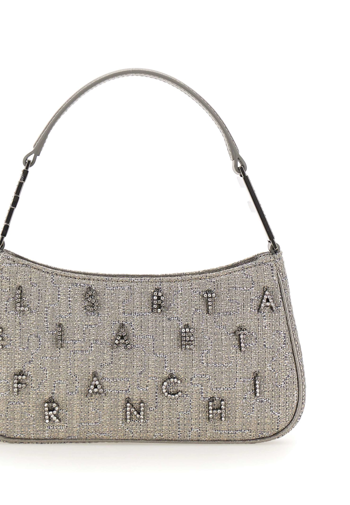 Shop Elisabetta Franchi Events Bag In Grey