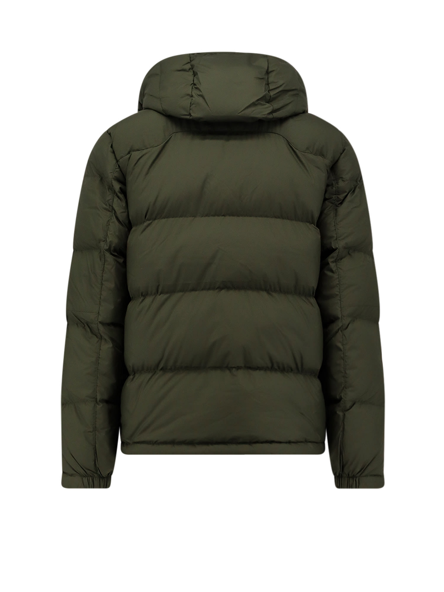 Polo Ralph Lauren Logo Embroidered Hooded Down Jacket In Green