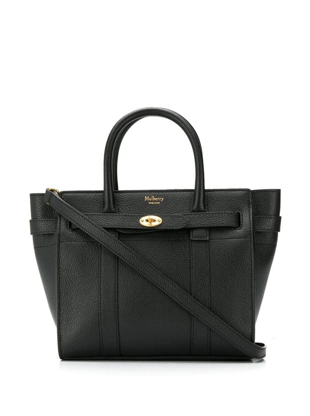 Shop Mulberry Batswater Small Black Leather Handbag  Woman