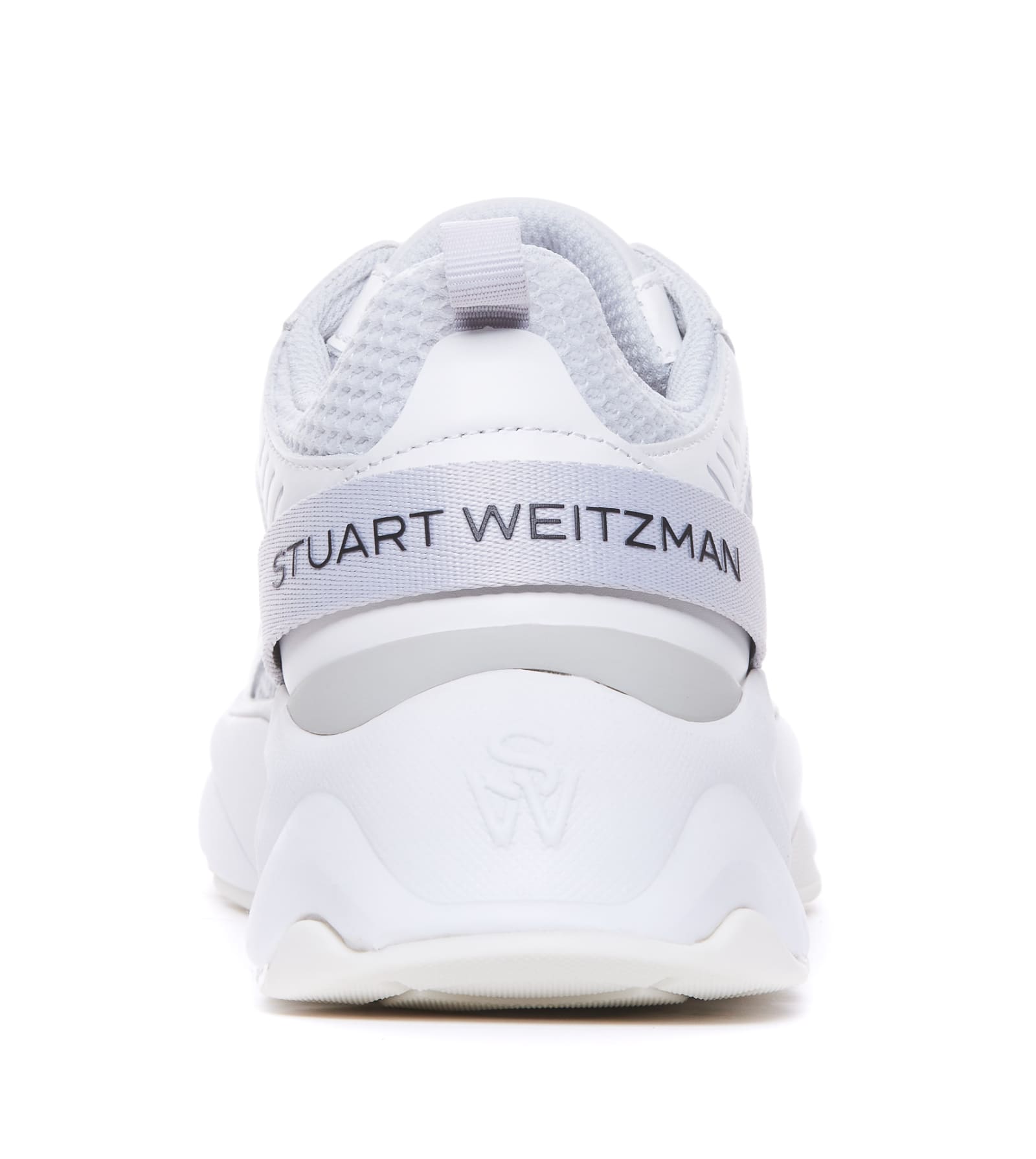 Shop Stuart Weitzman Sw Trainer Sneakers In Grey