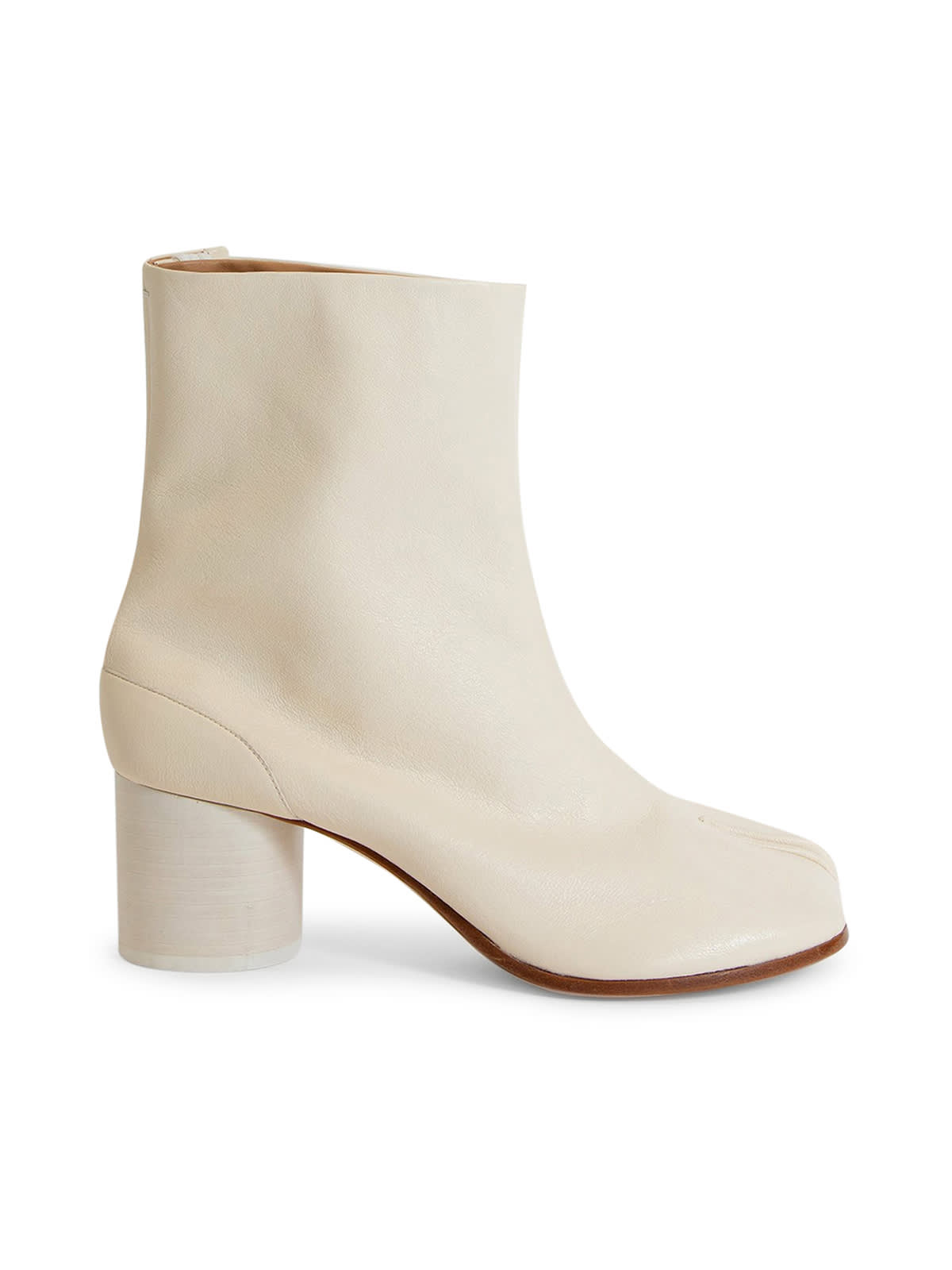 Shop Maison Margiela Tabi Ankle Boots H60 In White