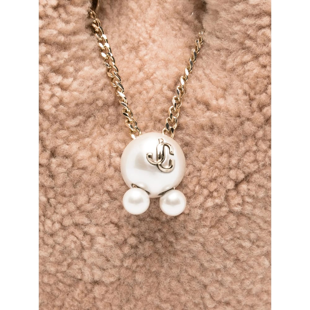 Jimmy Choo Bon Bon Pearl-embellished Ring-handle Bag In Neutral