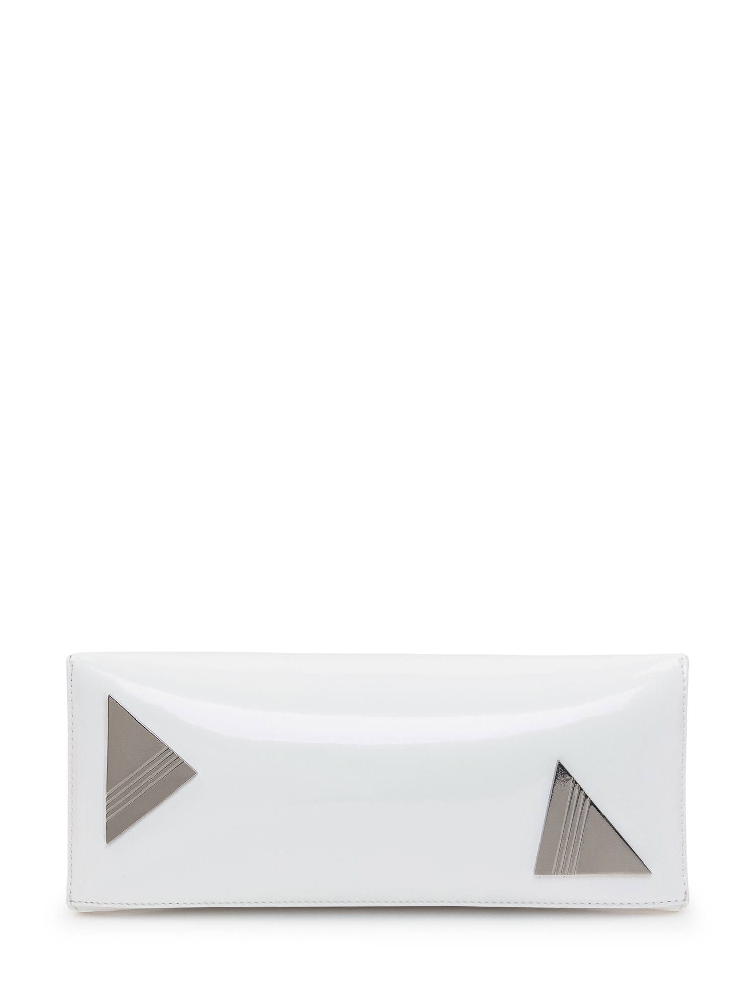 Shop Attico 8.30 Pm Clutch In Holographic White