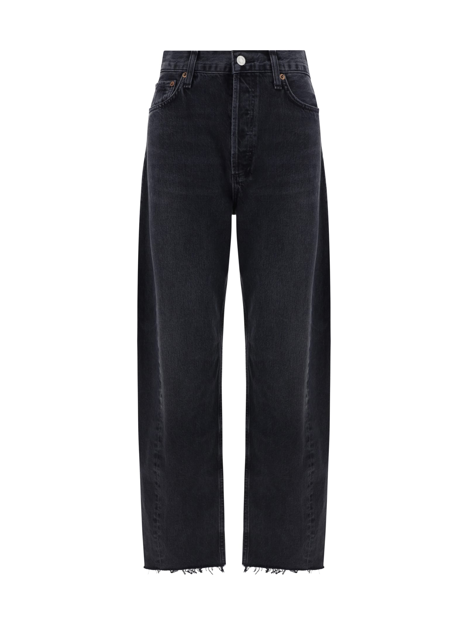Shop Agolde Luna Jeans In Possess (washed Black)