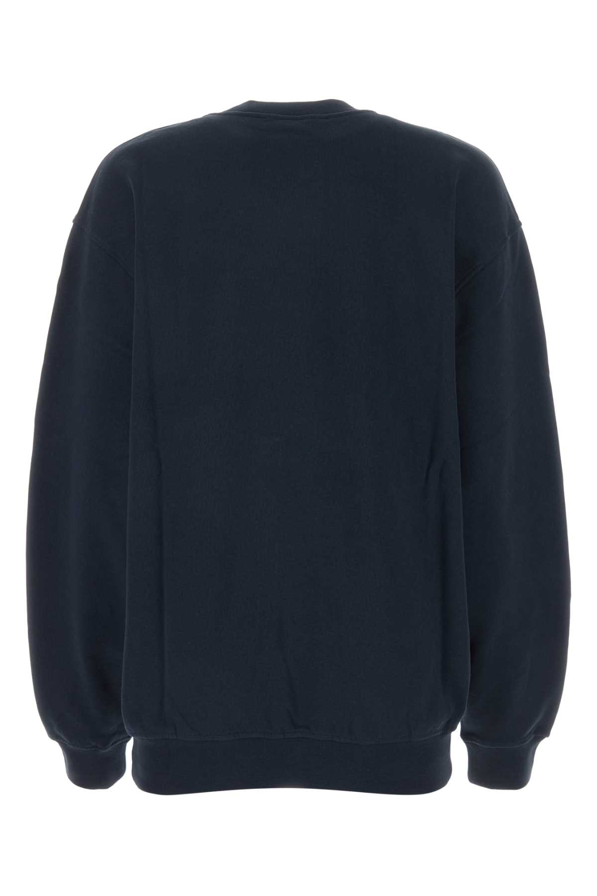 Apc Midnight Blue Cotton Sweatshirt In Darknavy