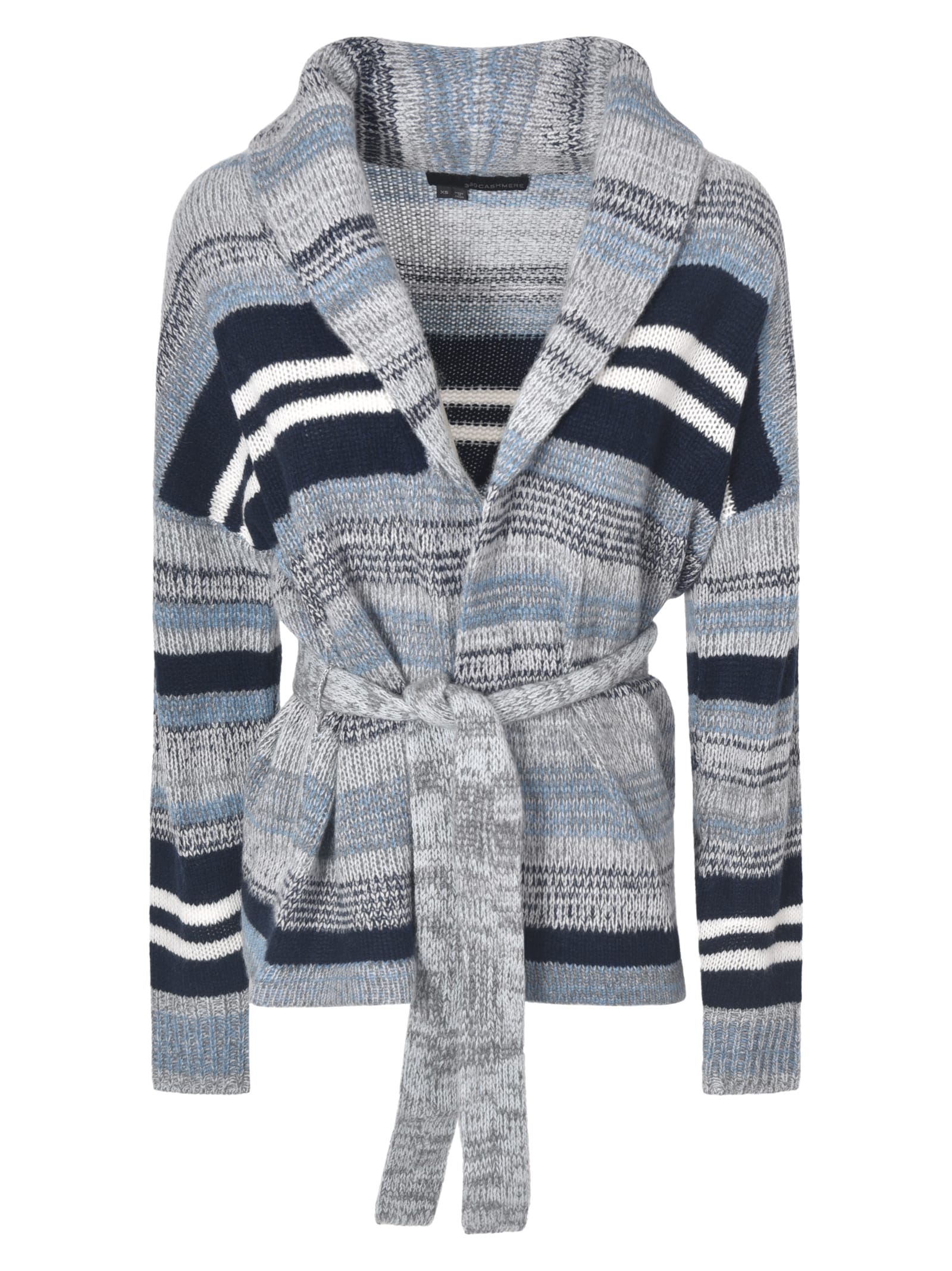 360 Sweater Stripe Patterned Cardi-coat