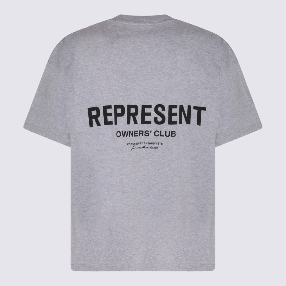 Shop Represent Grey And Black Cotton T-shirt In Ash Grey/black