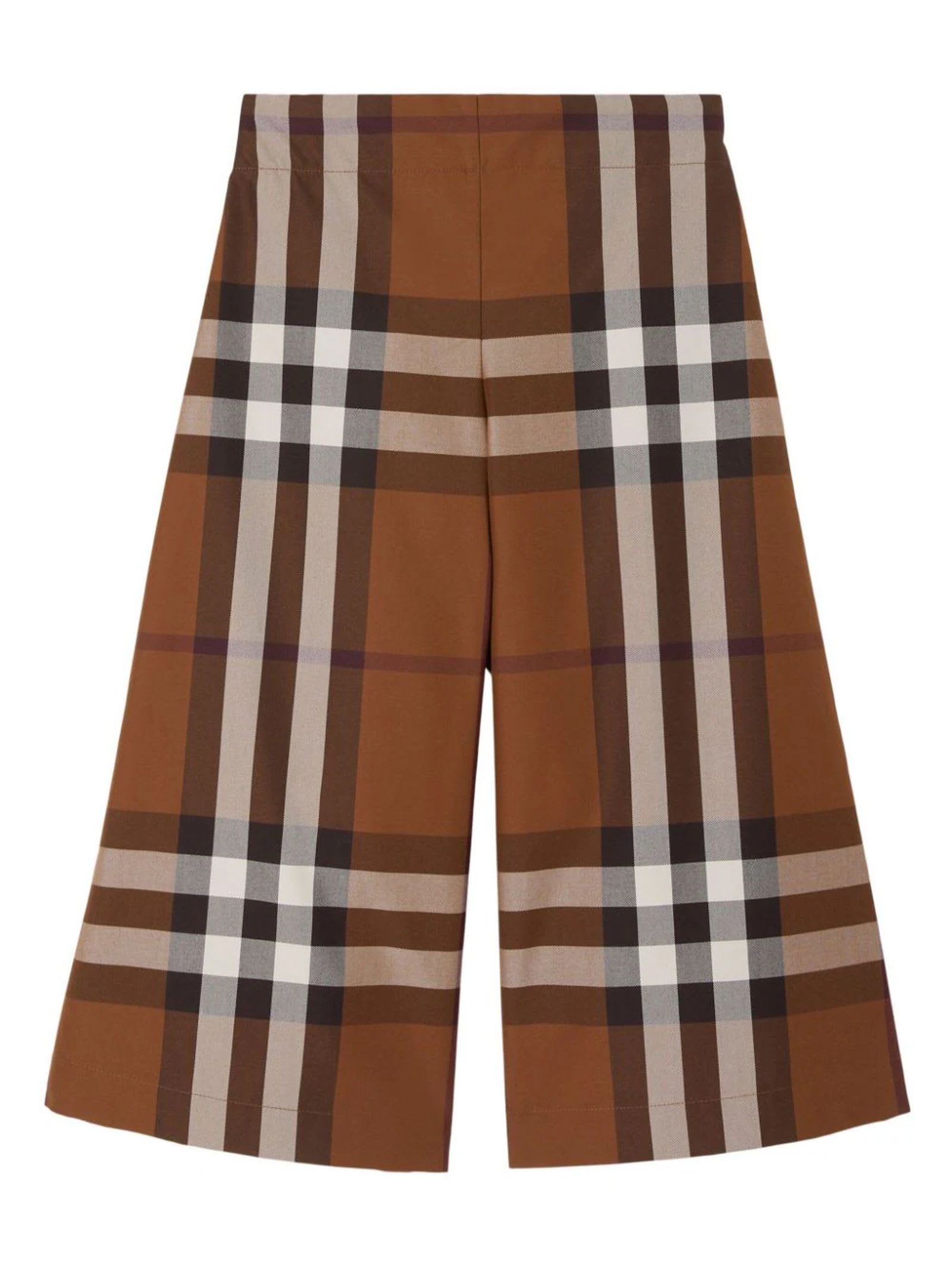 BURBERRY BROWN COTTON TROUSERS