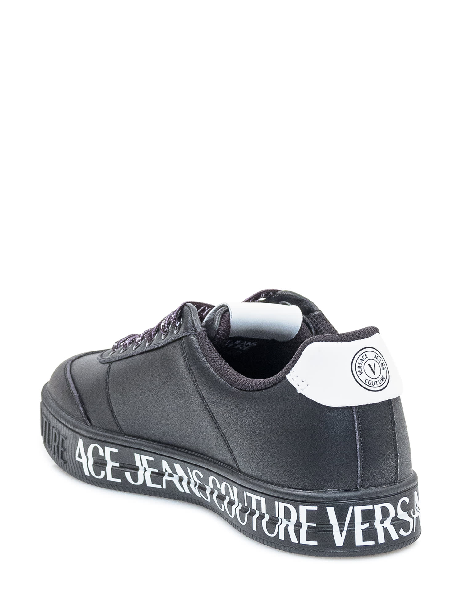 Shop Versace Jeans Couture Court Sneaker In Black