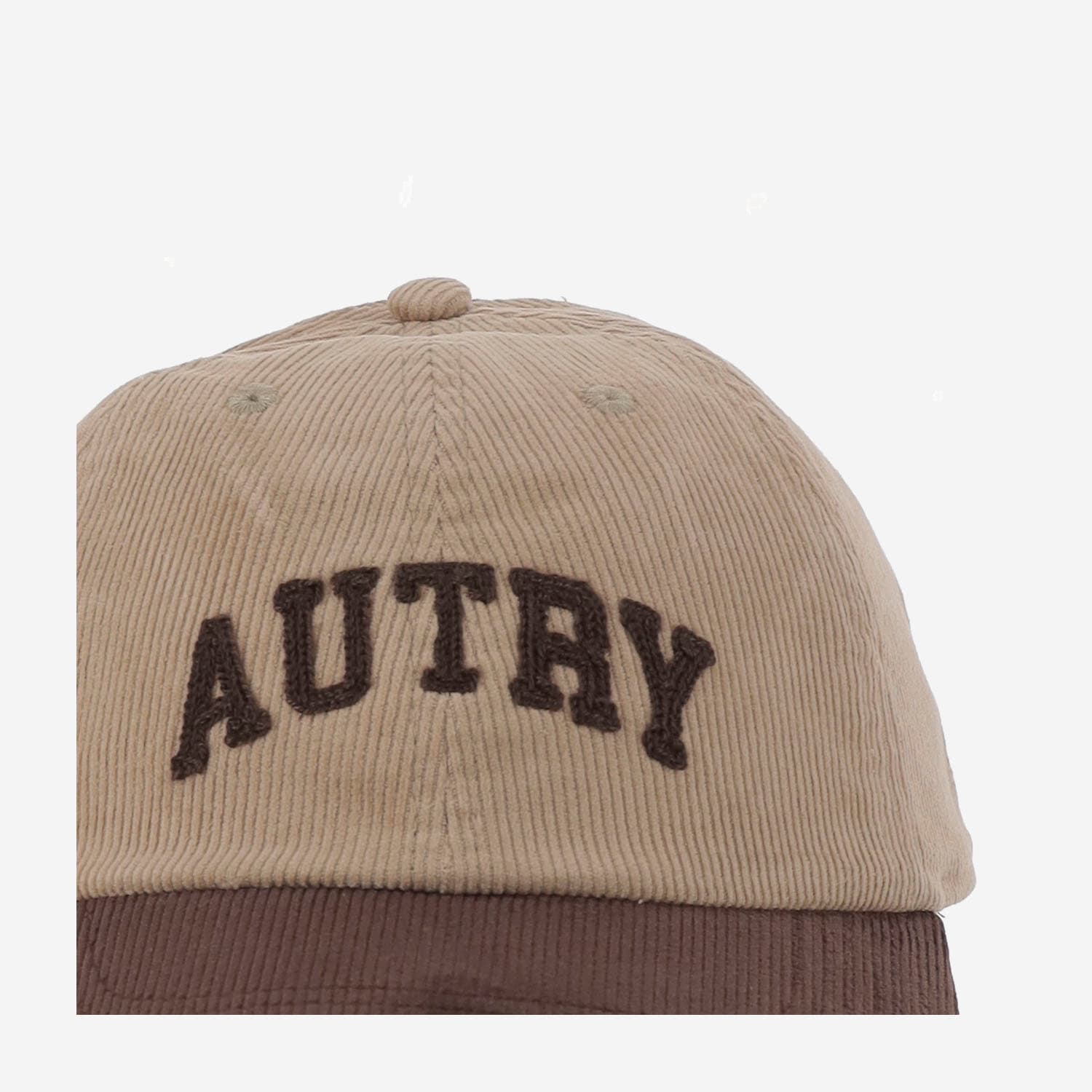 Autry Logo Velvet Hat In Brown