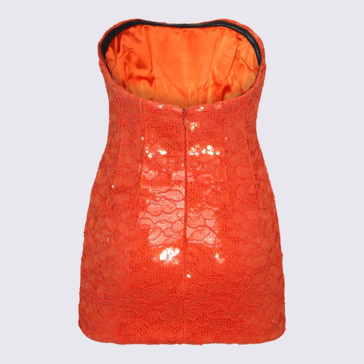 Orange Viscose Blend Dress