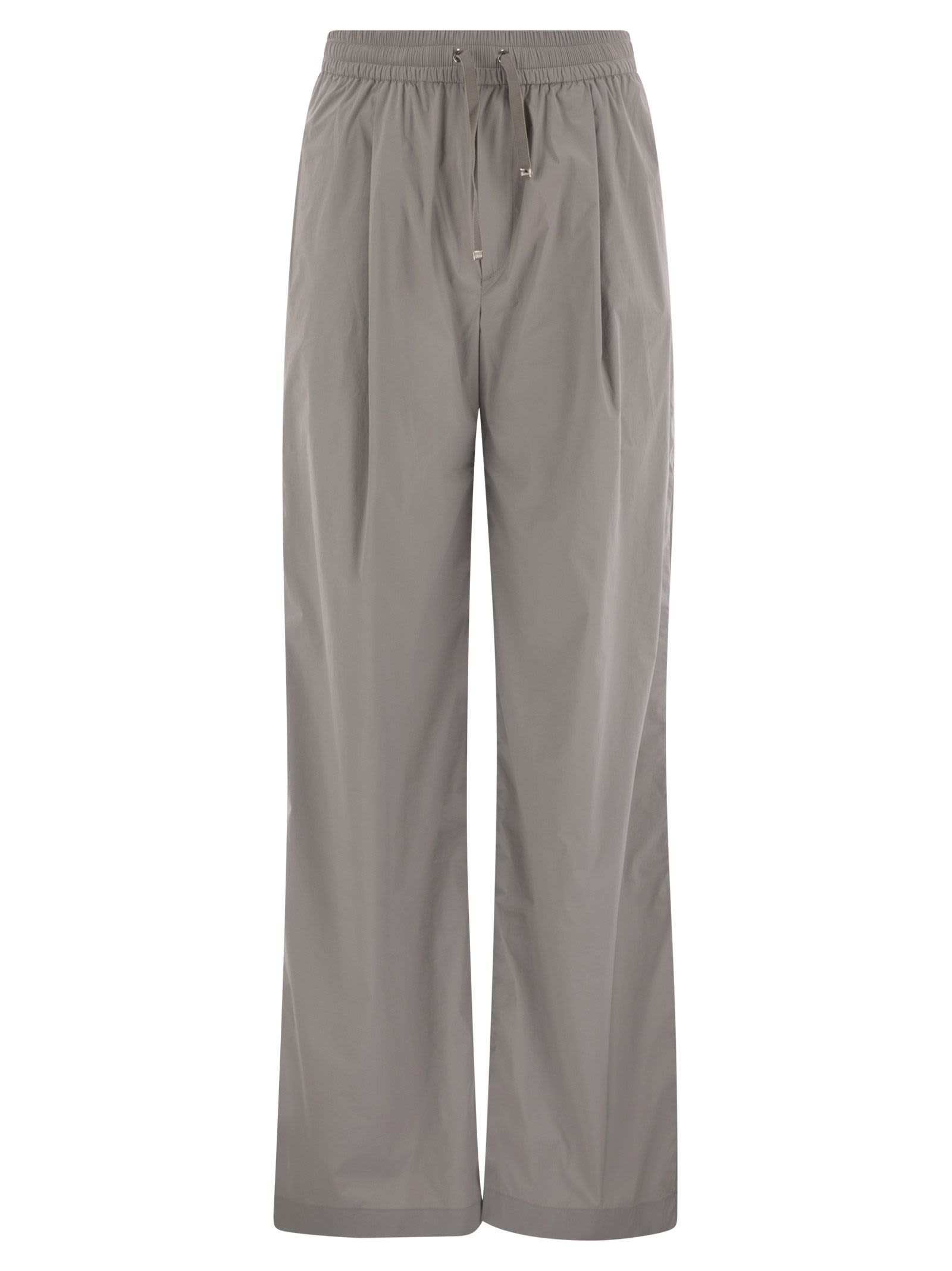 Shop Herno Stretch Nylon Trousers In Light Grey