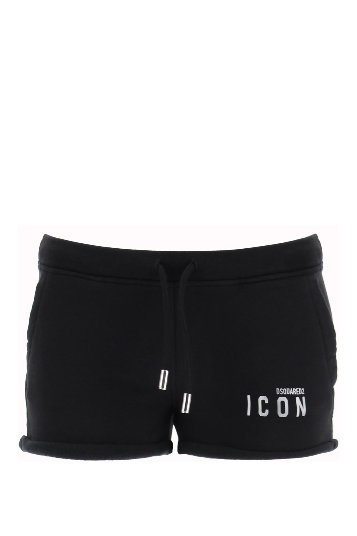 Dsquared2 Jersey Shorts With Reflective Icon Print