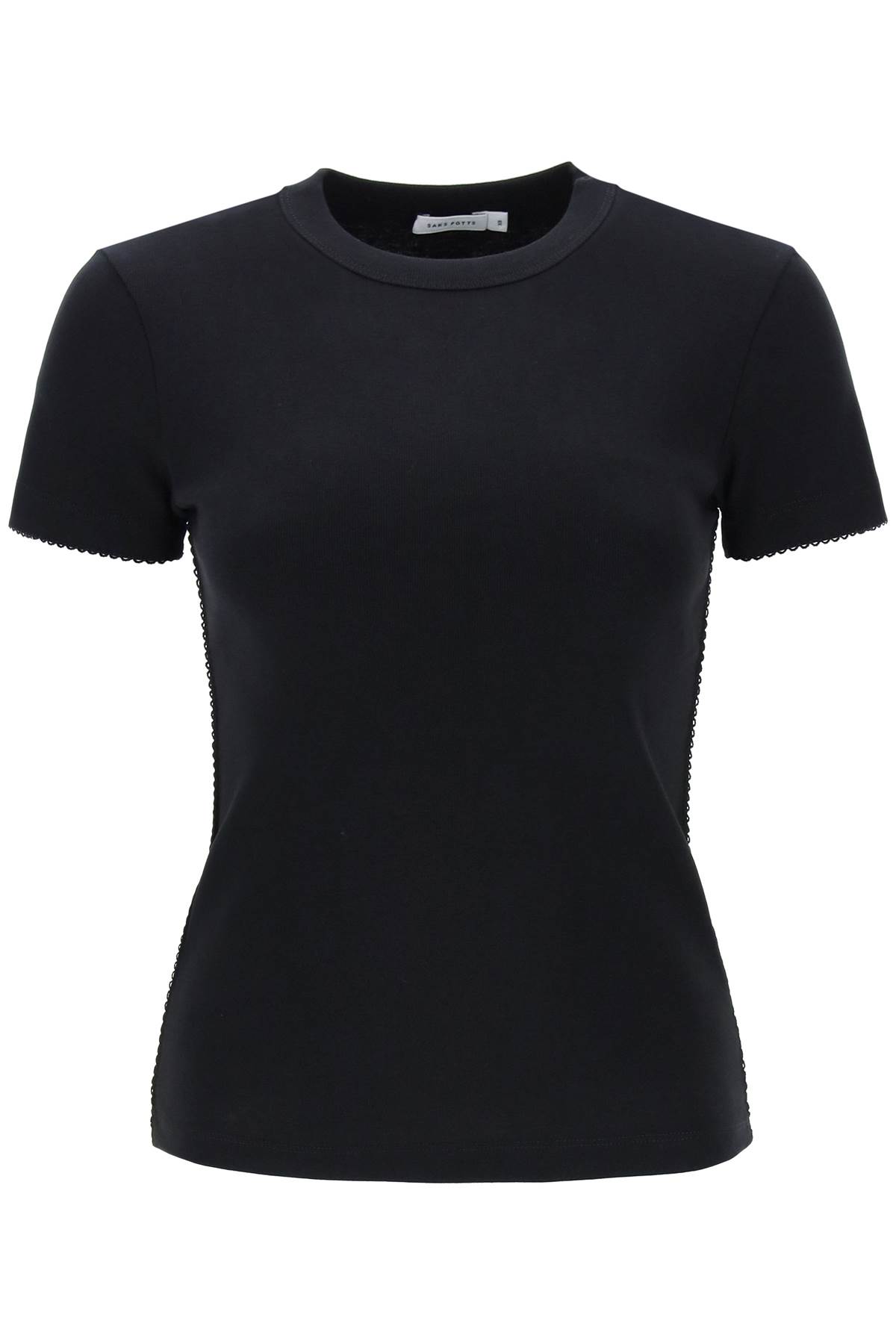 Premiata Uma T-shirt With Picot Details In Black