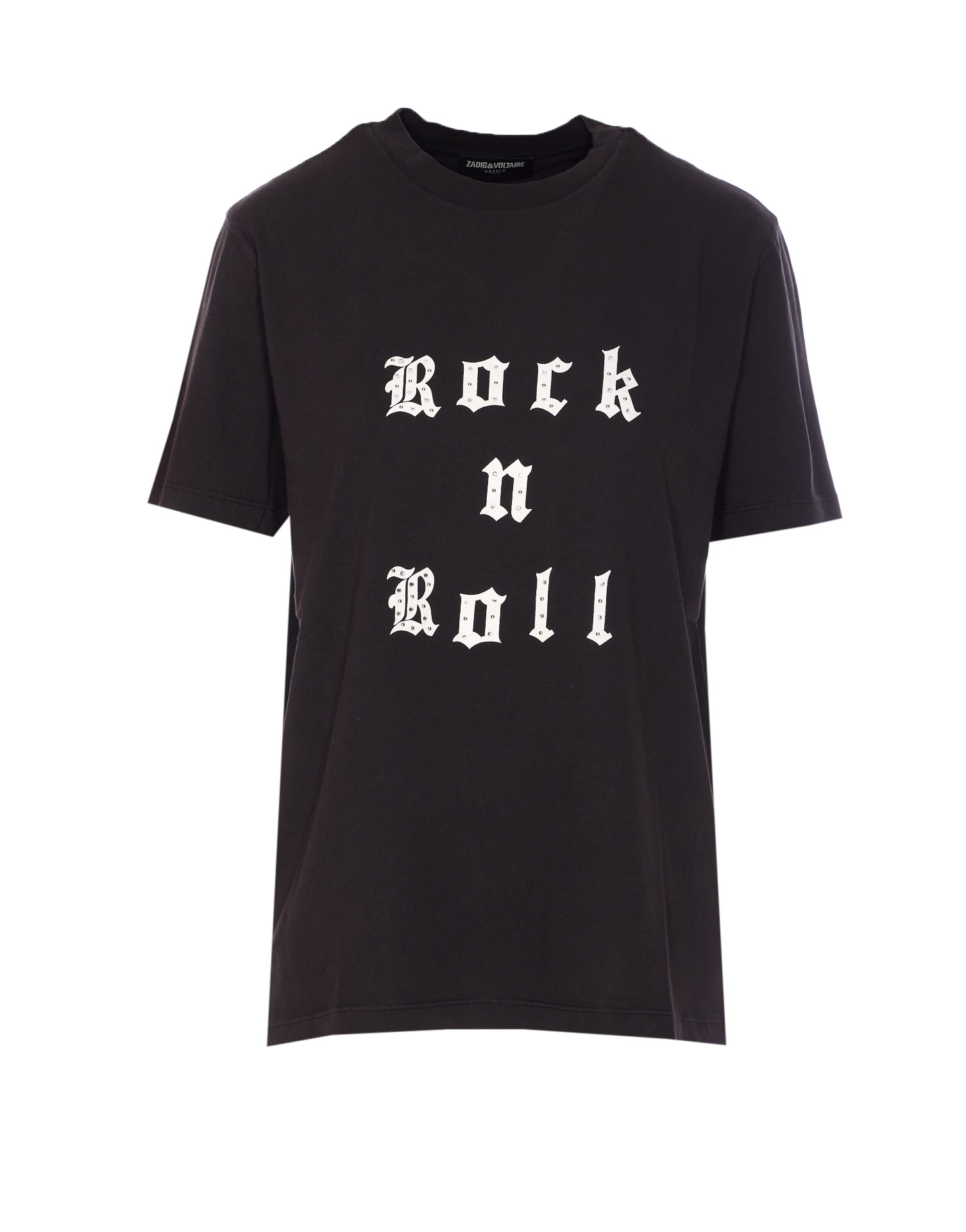 Zadig & Voltaire Edwin Hc Rock And Roll T-shirt In Carbone