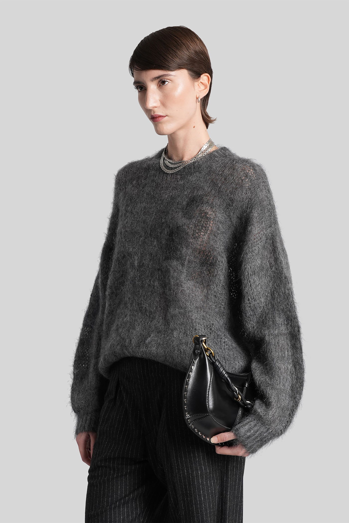 Isabel Marant Mirella Knitwear In Grey Wool In Gray