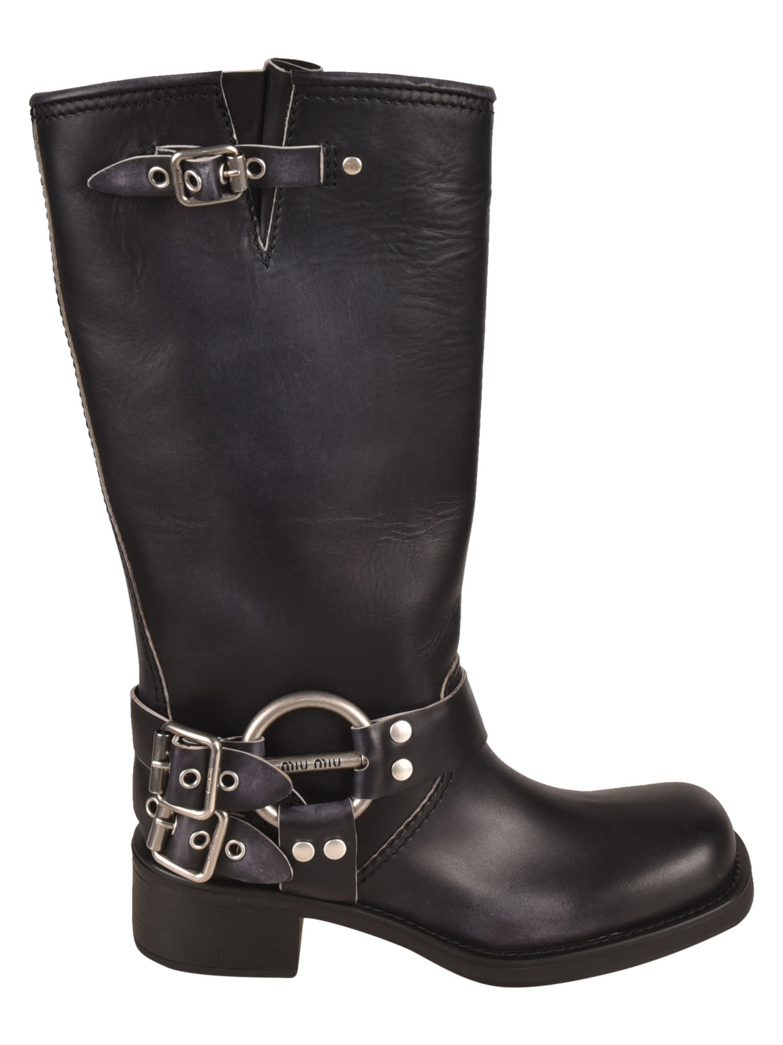 Miu Miu Ankle Buckle Strap Boots Smart Closet